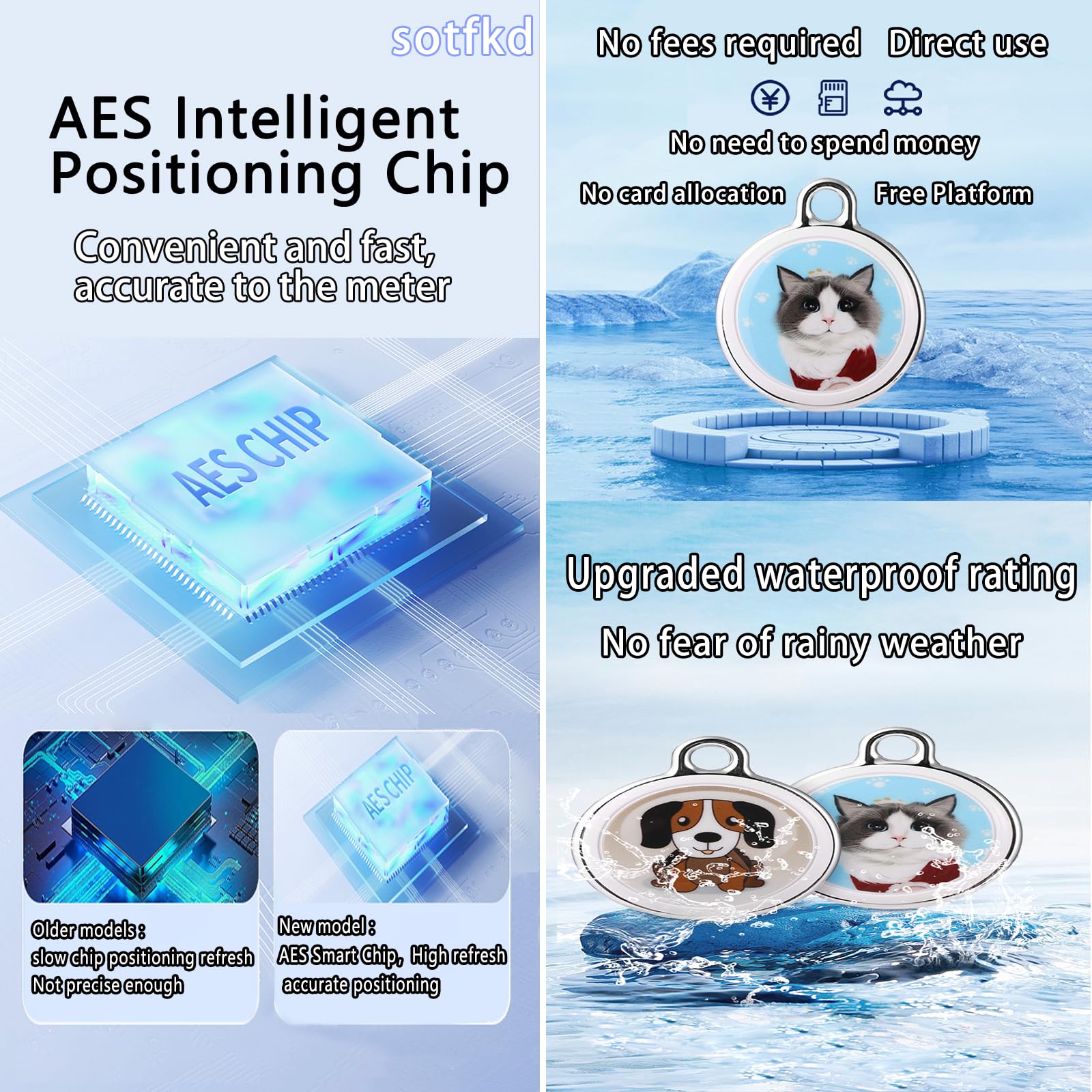 Dog Tracker-GPS Dog Collar-GPS Tracker for Dogs-Pet Tracker for Dogs | Android and iOS Universal | No Monthly Fee | Waterproof | Works with Any Collar thumbnail 5