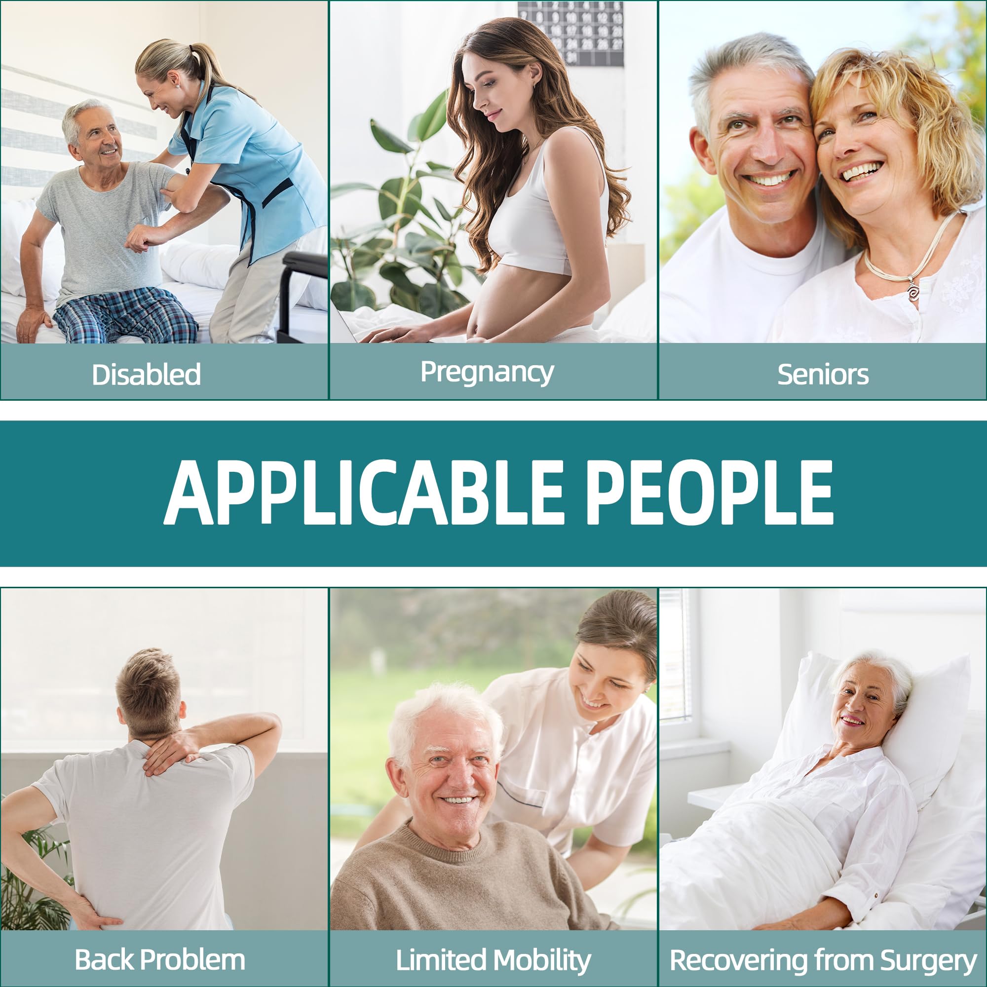 Fanwer Toilet Aids for Wiping - 15.7" Long Reach Comfort Butt Wiper Tools - Bathroom Bottom Buddy Wiping Self Assist for Disabled,Elderly,Pregnant,Overweight People and Back Surgery Recovery (2 Pack) thumbnail 5