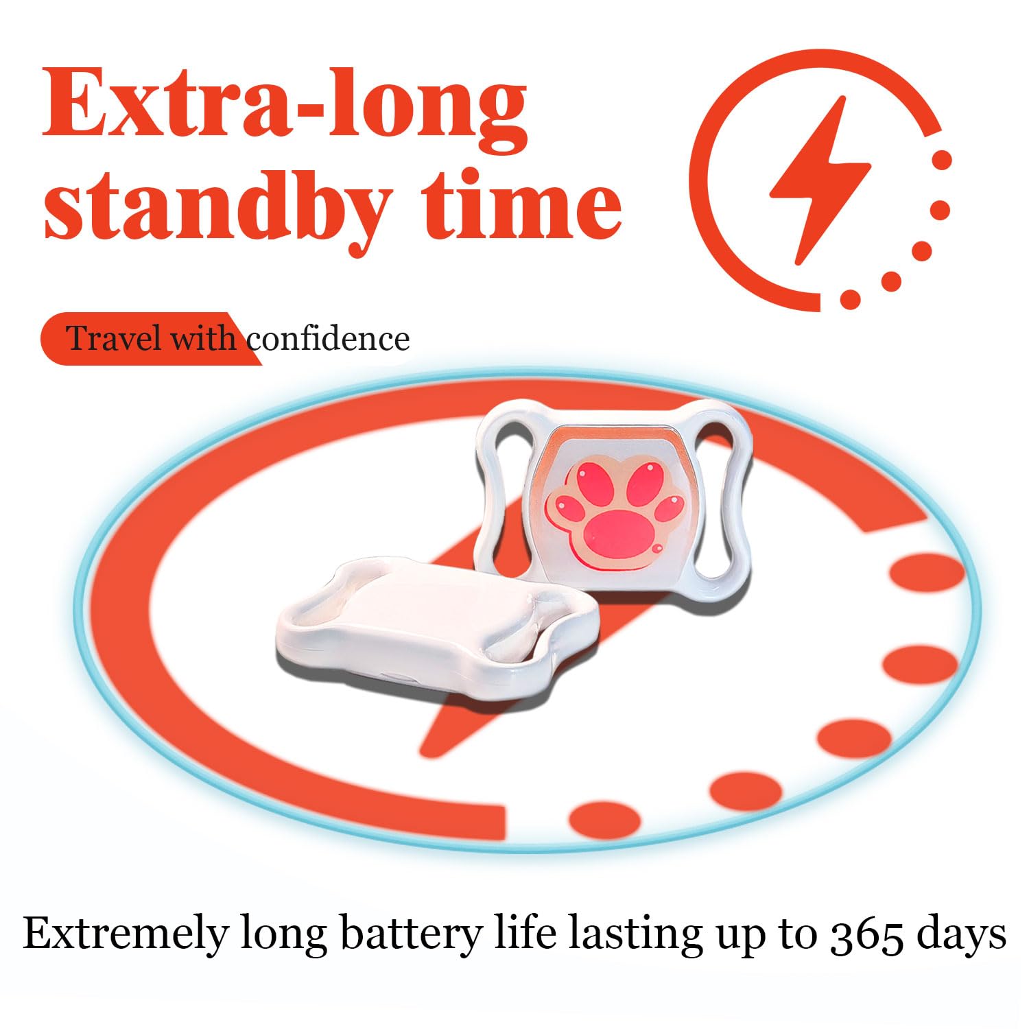 GPS Tracker for Dogs and Cats - No Monthly Fee/Subscription, No SIM Card Required - Real-Time Alerts, Historical Routes - Waterproof, Lightweight - Compatible with Android &amp; iOS, Fits Any Collar thumbnail 5