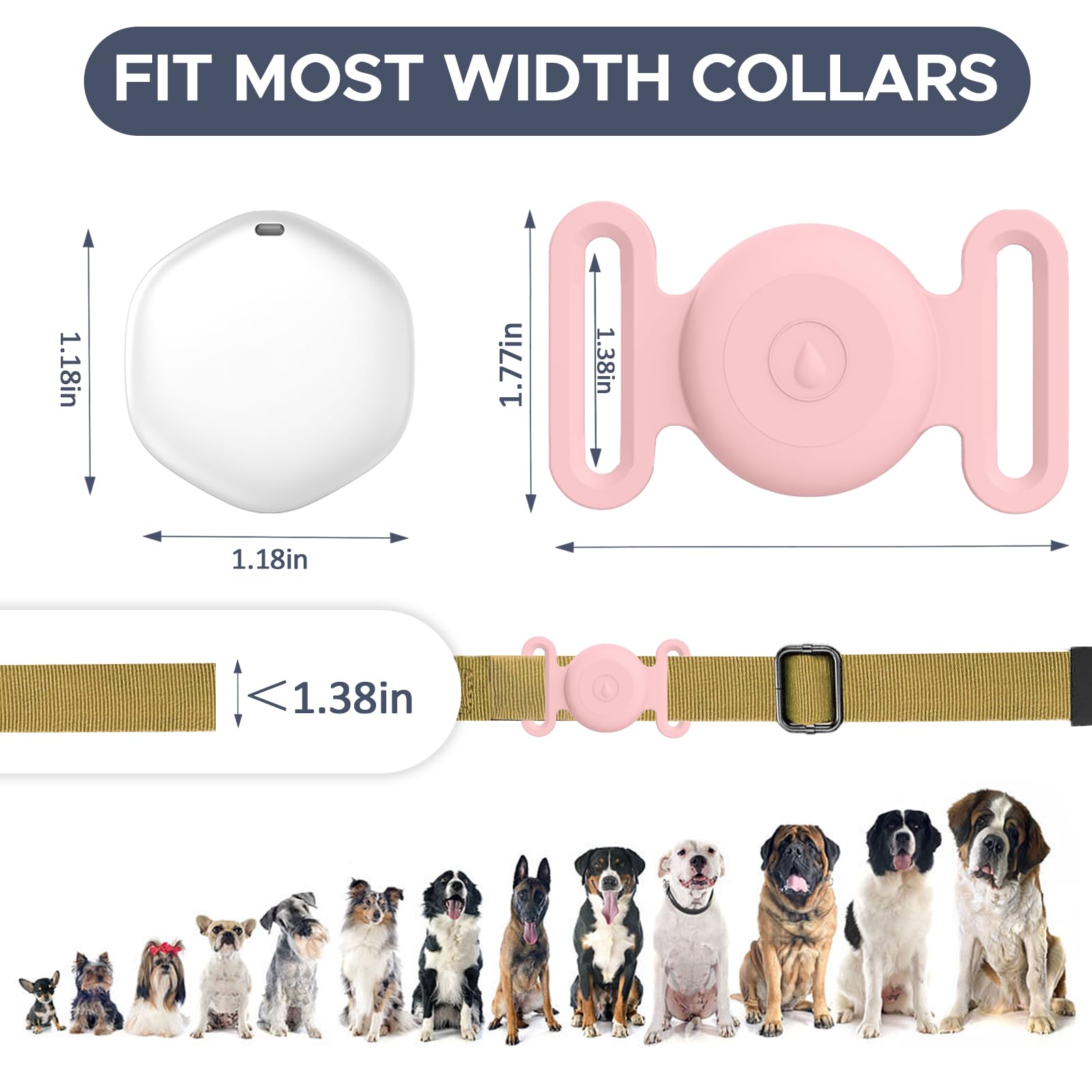GPS Tracker for Dogs, Mini GPS Cat Tracker, Dog Tracking tag with Holder, No Monthly Fee,Work with Apple Find My(iOS Only),Dog Tracking Device,Anti-Lost,Finder Tag for Vehicles/Pets/Kids/Items (Blue) thumbnail 5