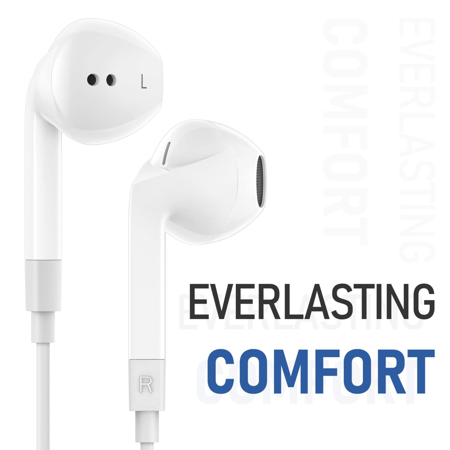 LUDOS FEROX Wired Earbuds in-Ear Headphones, 5 Year Warranty, Earphones with Microphone, Noise Isolation Corded for 3.5mm Jack Ear Buds for iPhone, Samsung, Computer, Laptop, Kids, School Students thumbnail 5