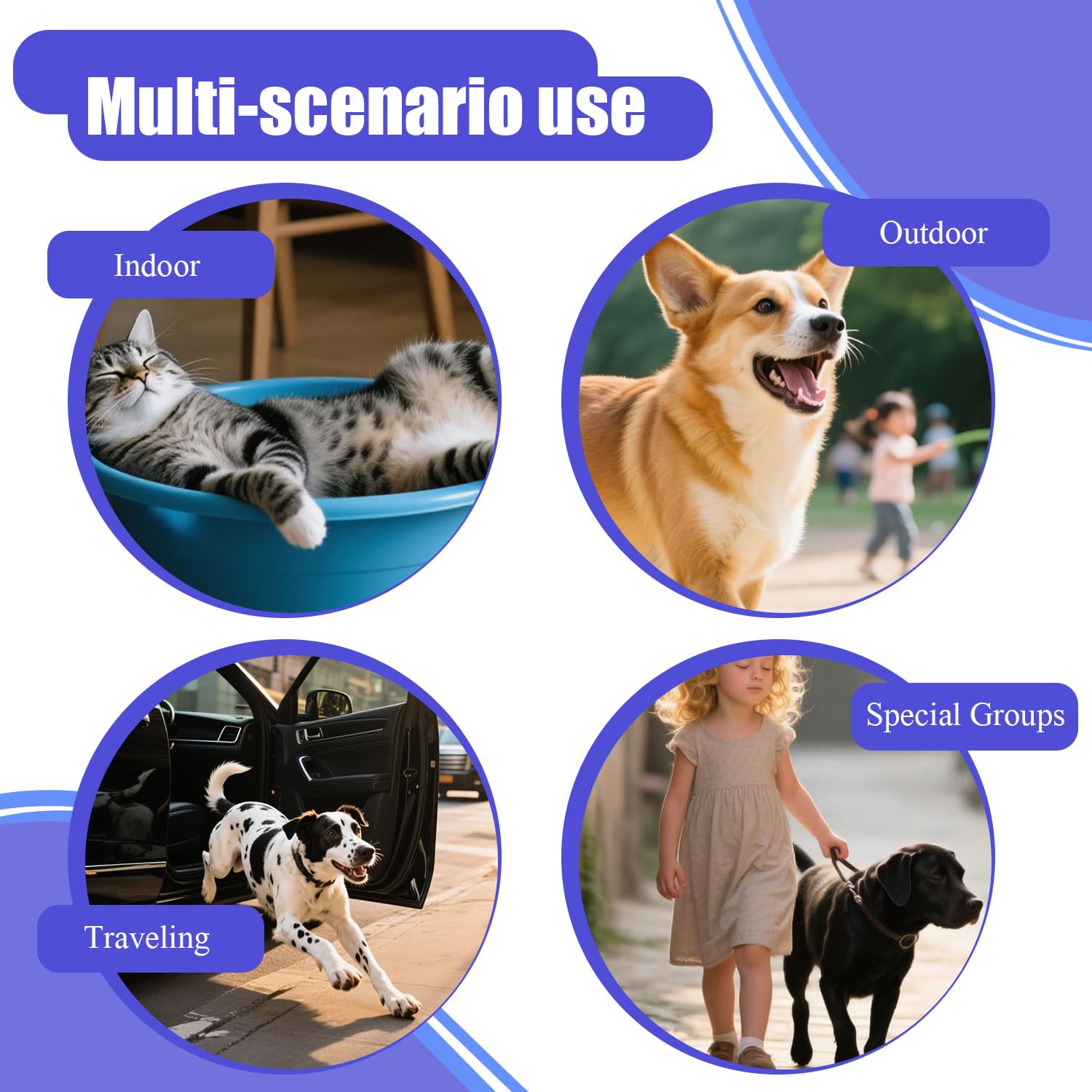 Smart GPS Tracker for Dogs|mini Easy to use Cat GPS Tracker|Real-time Positioning Smart Alarm pet Tracker|Waterproof and Drop-Proof|Extra Long Battery Life of one Year|No Subscription (Android &amp; iOS) thumbnail 3