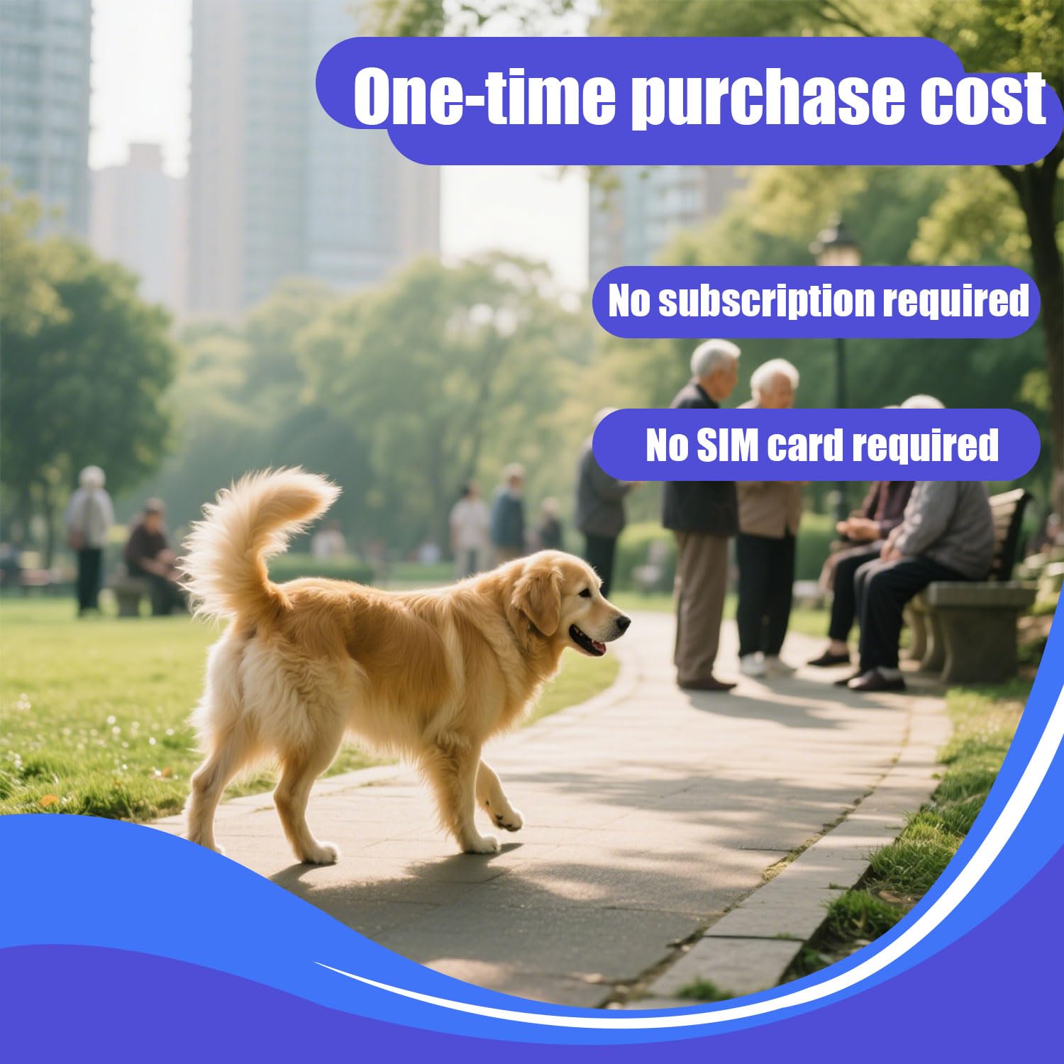 Smart GPS Tracker for Dogs|mini Easy to use Cat GPS Tracker|Real-time Positioning Smart Alarm pet Tracker|Waterproof and Drop-Proof|Extra Long Battery Life of one Year|No Subscription (Android &amp; iOS) thumbnail 4