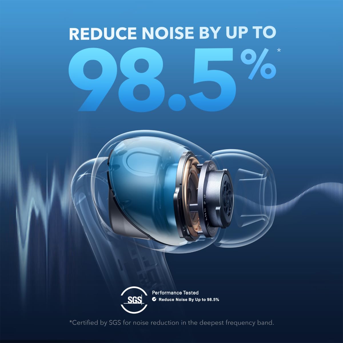 Soundcore by Anker Liberty 4 NC Wireless Earbuds, 98.5% Noise Reduction, Adaptive Noise Cancelling to Ears and Environment, Hi-Res Sound, 50H Battery, Wireless Charging, Bluetooth 5.3 thumbnail 2