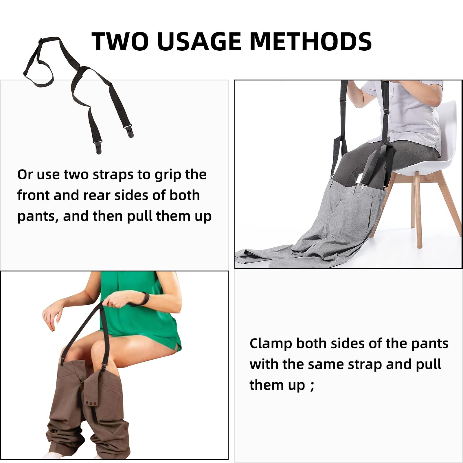 2 PCS Assistive Devices for Elderly, Disability Aids, Clip and Pull Dressing Aid - Metal Clip, Handicap Accessories for Daily Living, Dressing Stick for Elderly Adjustable 27-41 Inches thumbnail 5