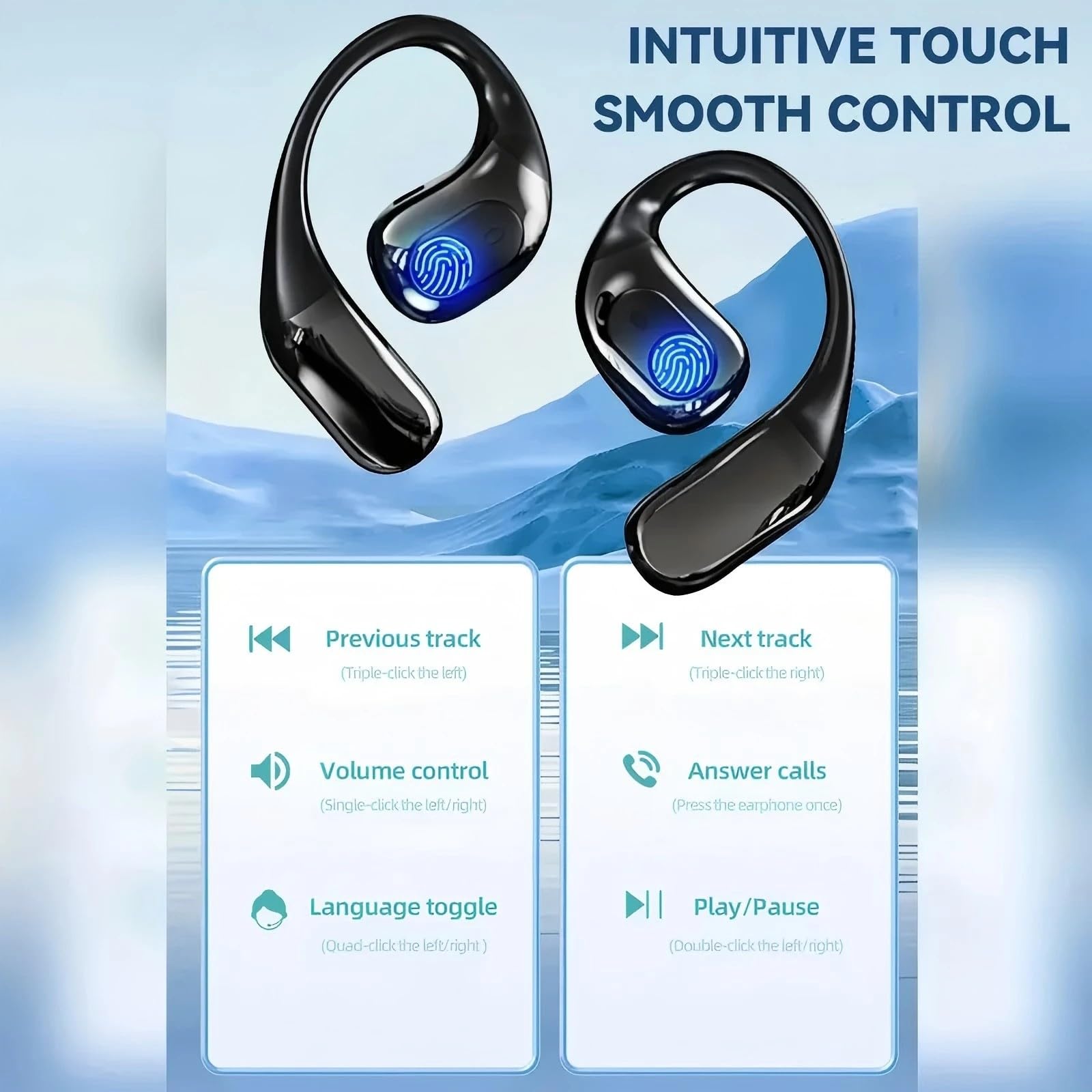 AI-Powered 142 Language Translator Earbuds, Real-Time Translation for iPhone and Android, WiFi Enabled, Noise Cancelling, Bluetooth thumbnail 2