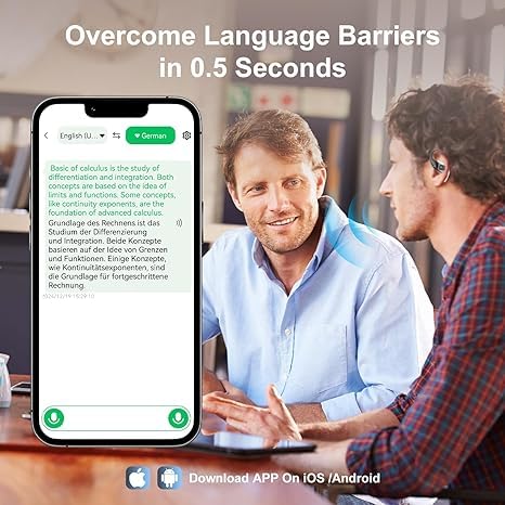 AI-Powered 142 Language Translator Earbuds, Real-Time Translation for iPhone and Android, WiFi Enabled, Noise Cancelling, Bluetooth thumbnail 5