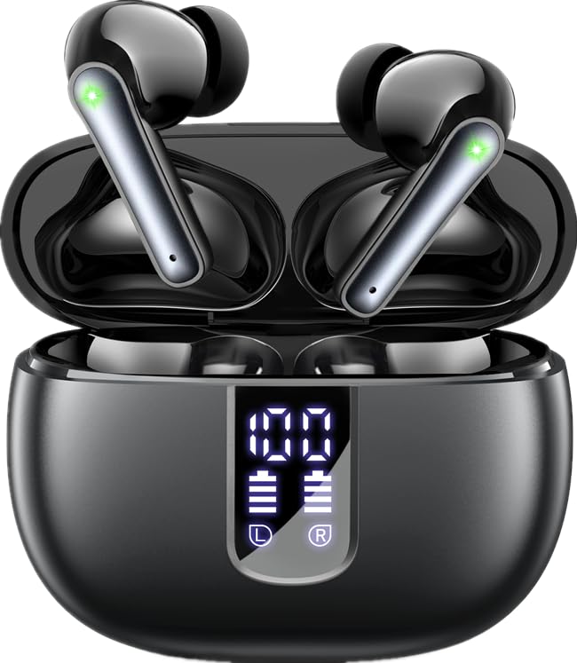 Ear Buds Wireless Earbuds - Bluetooth 5.3 Headphones (48H Playback) Built in Mic with LED Display Charging Case, IP7 Waterproof Earphone for iPhone Andriod Phones Laptop Sports Workout image 1