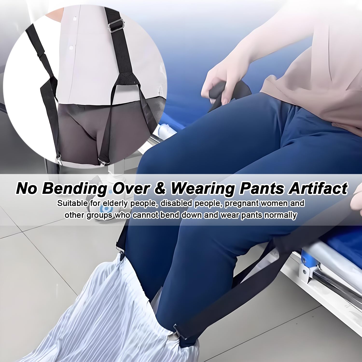 Elderly Pants Wearing Assistance Device, Daily Life Assistance Device for Disabled People, Clip on Pants Assistance Device. 2 PCS. thumbnail 2