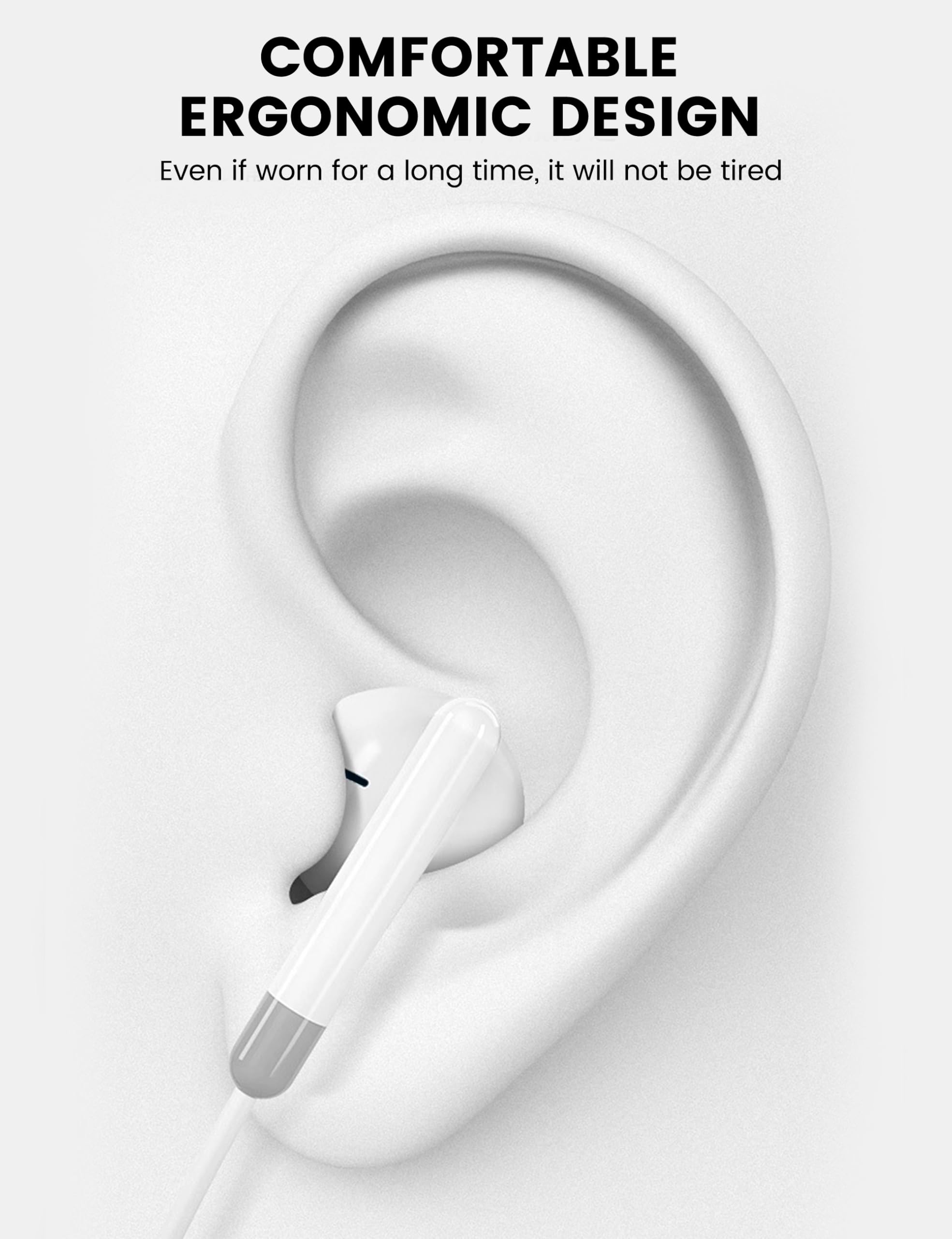 Fidioto 2Pack 4.0 Ft Long 3.5mm Connector Wired in-Ear Headphones, Quality Sound Enjoyment, Wired Earbuds with Microphone Compatible with Mobile Phones / MP3 / Computers/Tablets, etc thumbnail 3