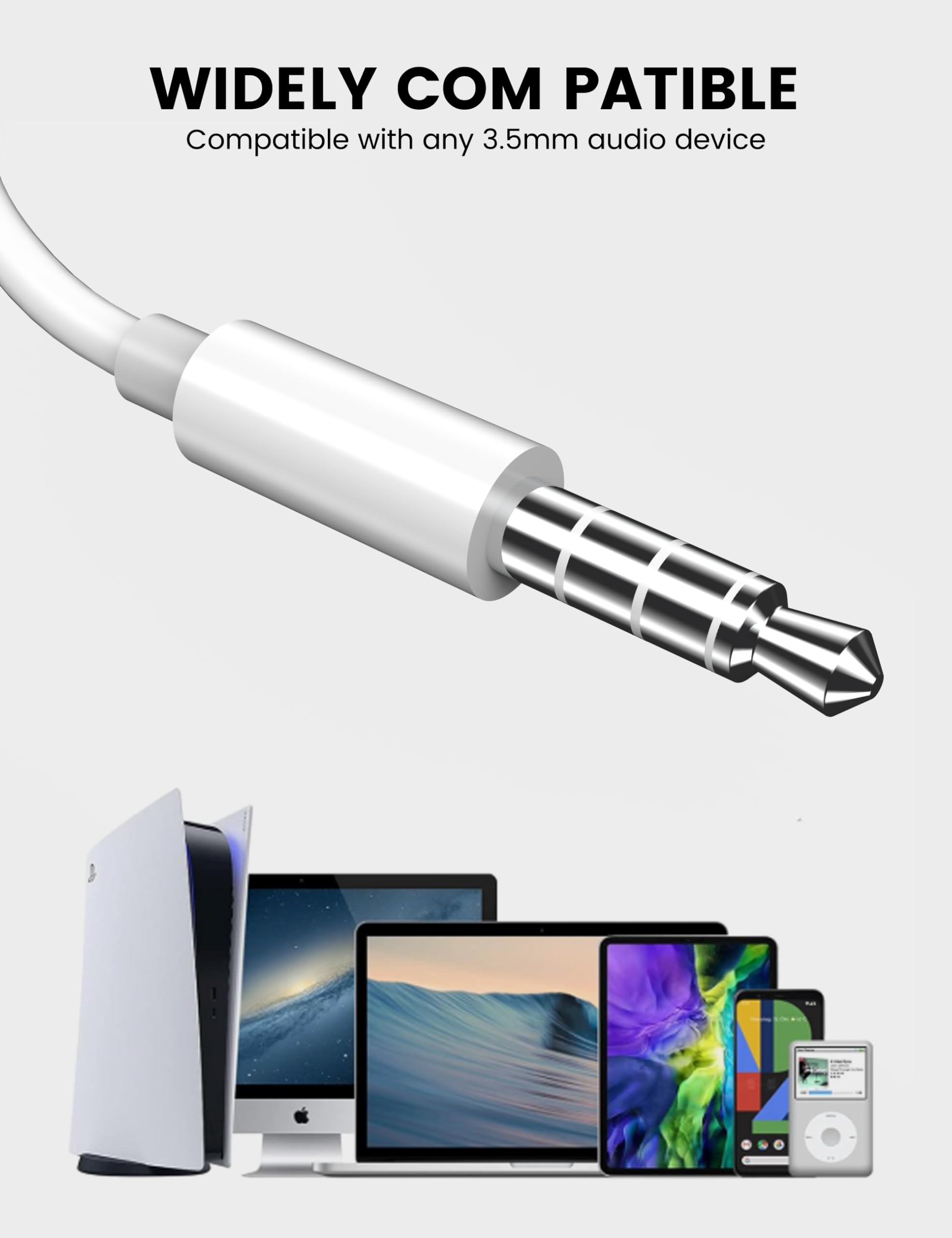 Fidioto 2Pack 4.0 Ft Long 3.5mm Connector Wired in-Ear Headphones, Quality Sound Enjoyment, Wired Earbuds with Microphone Compatible with Mobile Phones / MP3 / Computers/Tablets, etc thumbnail 5