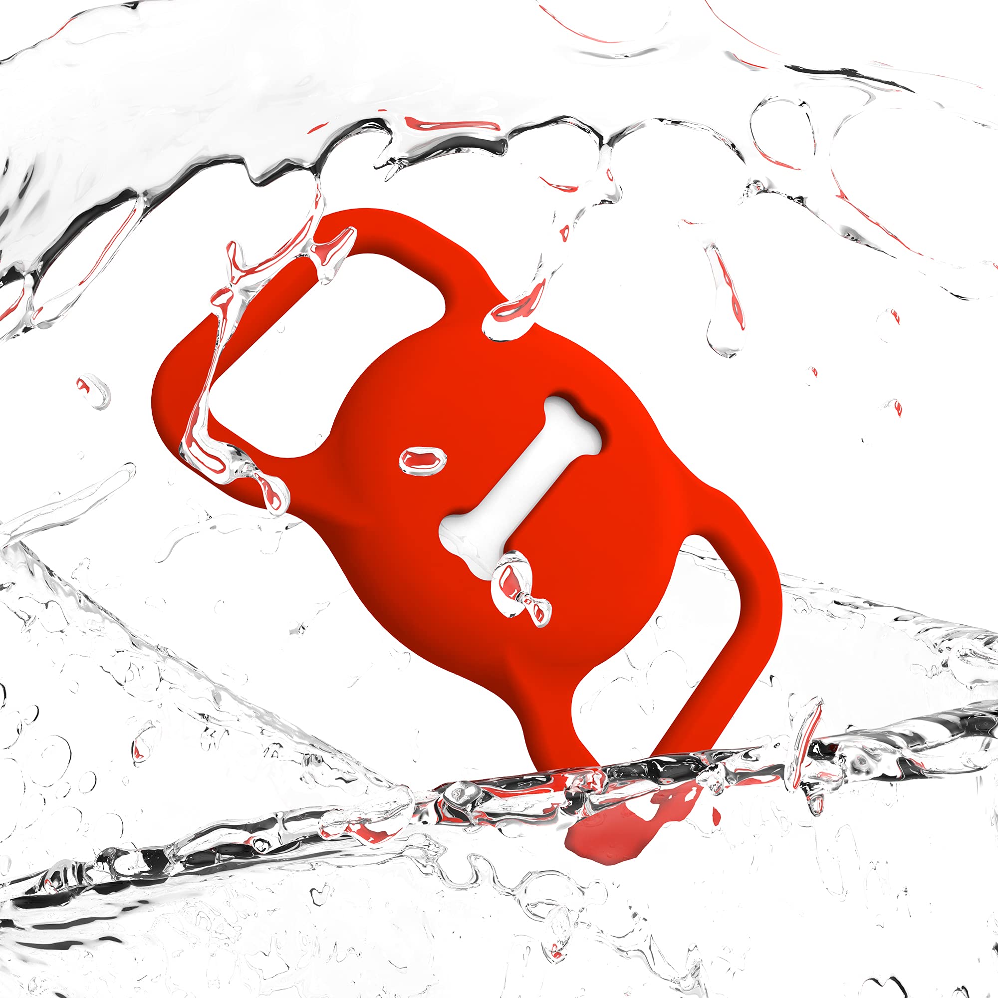 for Airtag Dog Collar Holder, Air Tag Protective Cat Airtag Dog Collar,Silicone AirTags GPS Tracking Accessories,Air Tags with Bone Pattern (1 Pack(Black)) thumbnail 5