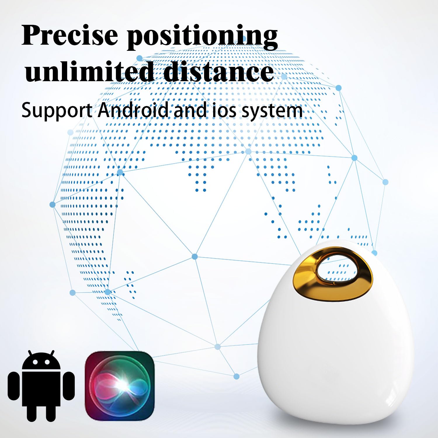 GPS Tracker for Dogs &amp; Cats – Waterproof, Lightweight, Mini Real-Time Pet Locator with 1-Year Battery, No Subscription or SIM Required, Track History, iOS &amp; Android Compatible thumbnail 2