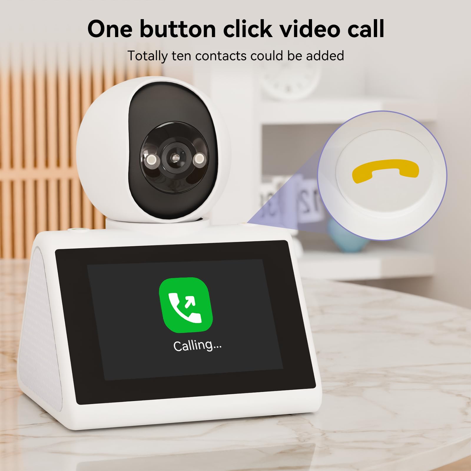 KEENLUK Home Security Camera with 4.3" Screen, Two Way Video Call Function for Elderly, Baby and Pets, 1080P HD with Motion Detection thumbnail 2