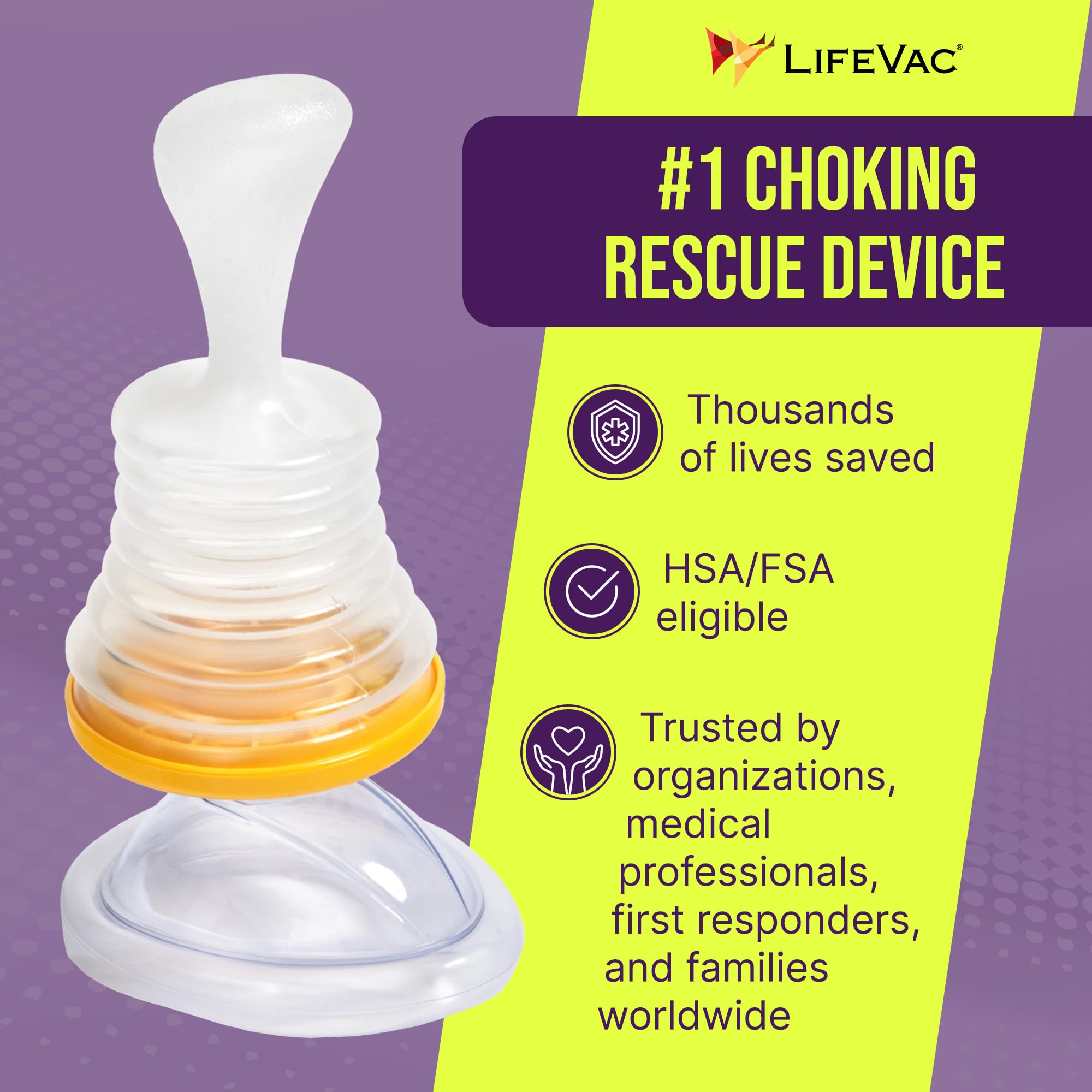 LifeVac Home Kit - Portable Suction Rescue Device, First Aid Kit for Kids and Adults, Portable Airway Suction Device for Children and Adults thumbnail 3
