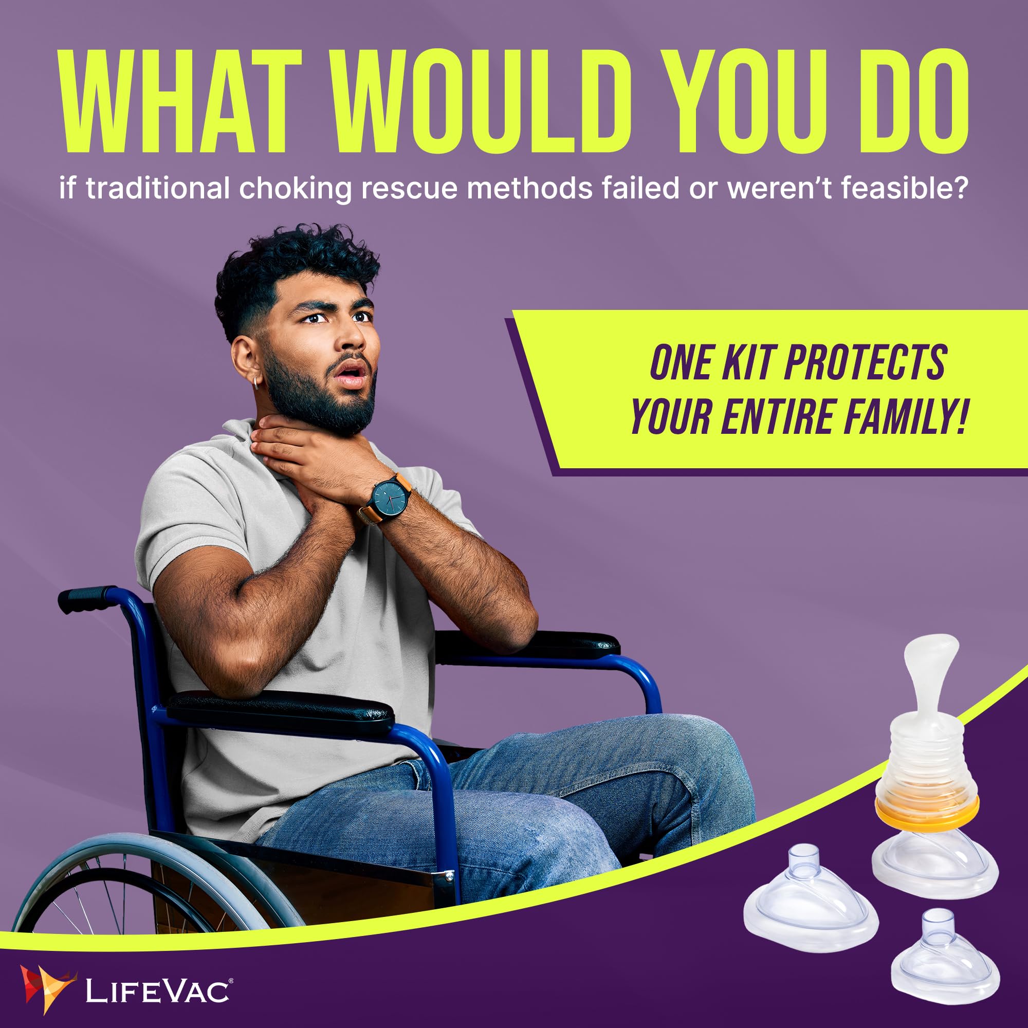 LifeVac Home Kit - Portable Suction Rescue Device, First Aid Kit for Kids and Adults, Portable Airway Suction Device for Children and Adults thumbnail 4