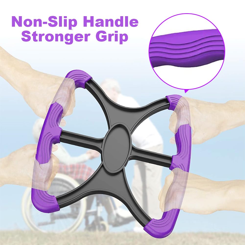 Lift Assist Standing Aid for Elderly &amp; Disabled, Portable Standing Mobility Aid with Non-Slip Grip Handles, Fall Assist Device for Seniors, Bariatric Patients, Nurses &amp; Caregivers (Purple) thumbnail 4