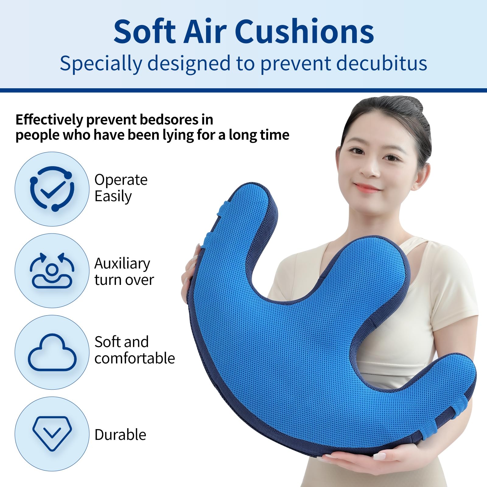 Makrozoia Patient Turning Device Elderly to Change Diaper - Bedridden Patient Products for Bed Sores - Elderly Assistance Products for Turning Over in Bed thumbnail 3