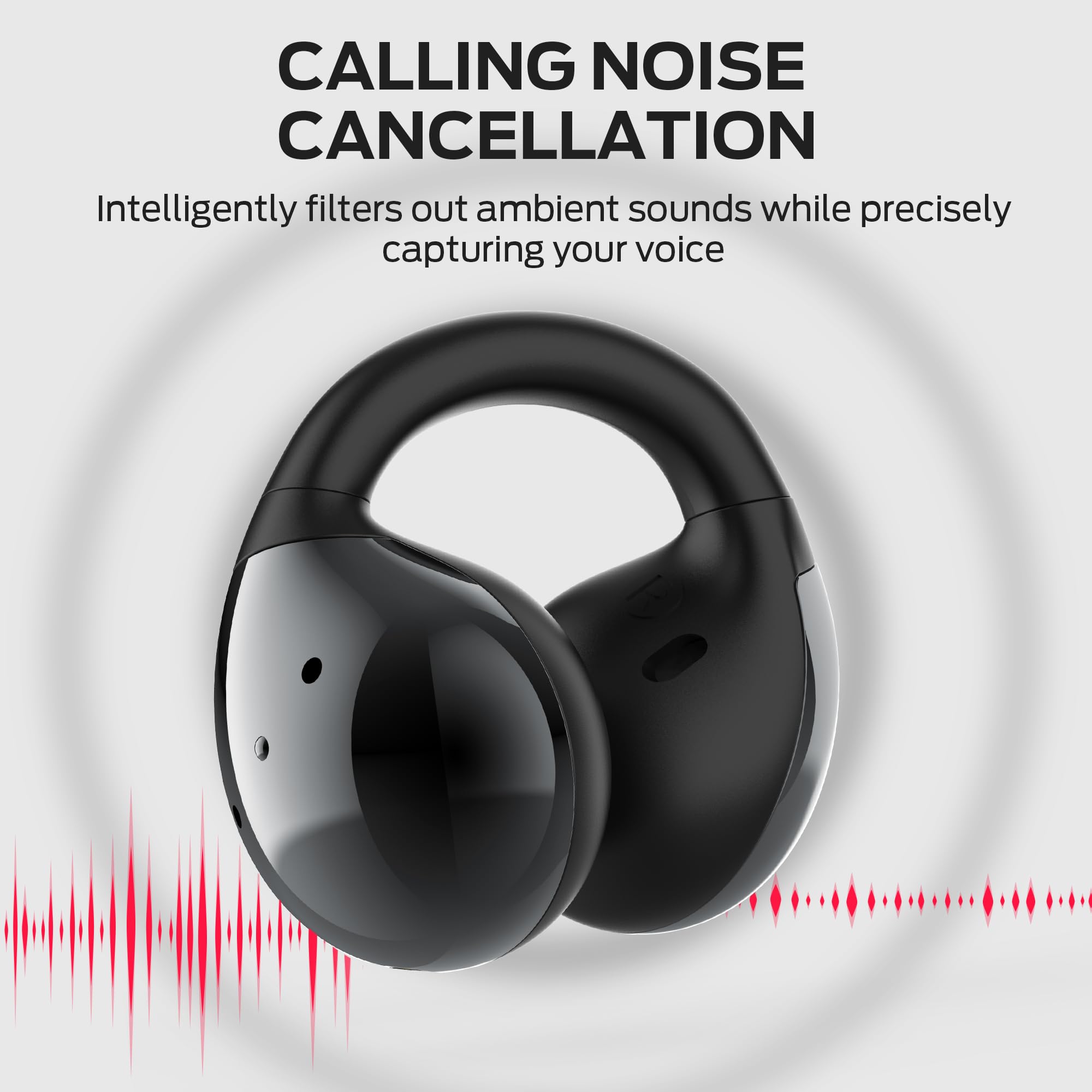 Monster Open Ear AC600 Headphones, Bluetooth 5.4 Wireless Earbuds with HiFi Stereo, Clip-On Earbuds with ENC Clear Call, 21H Playtime, Touch Control, IPX6 Waterproof Wireless Headphones for Sport thumbnail 5