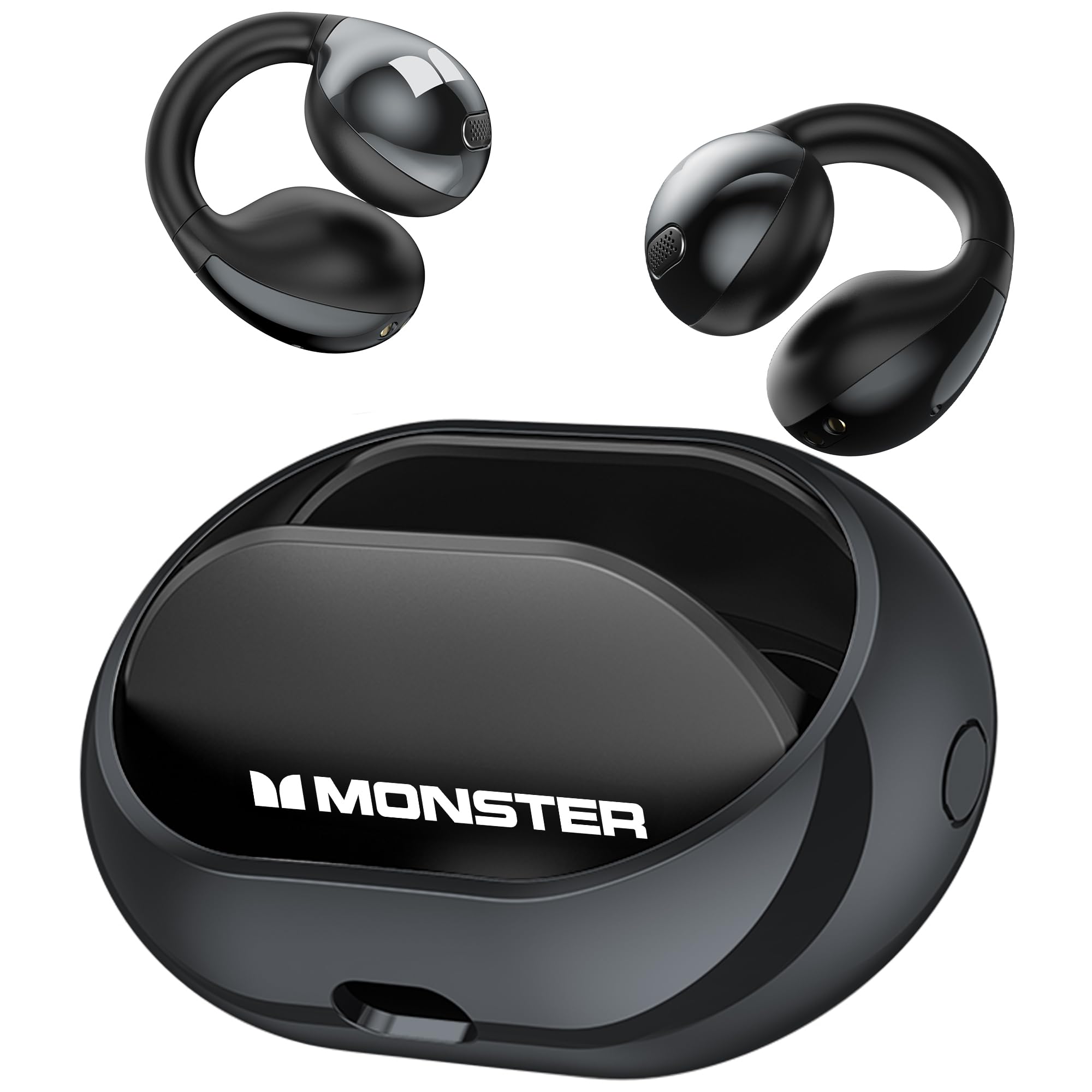 Monster Open Ear AC600 Headphones, Bluetooth 5.4 Wireless Earbuds with HiFi Stereo, Clip-On Earbuds with ENC Clear Call, 21H Playtime, Touch Control, IPX6 Waterproof Wireless Headphones for Sport image 1