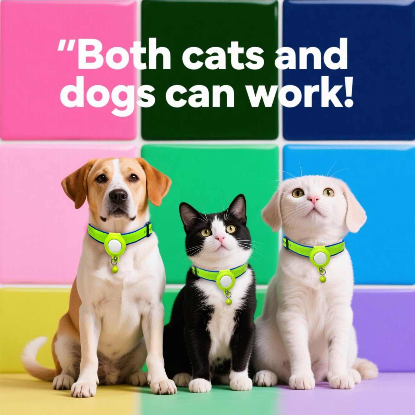 Pet Locator Collar with Find My App Support, 365-Day Battery Life, Green(L) thumbnail 2