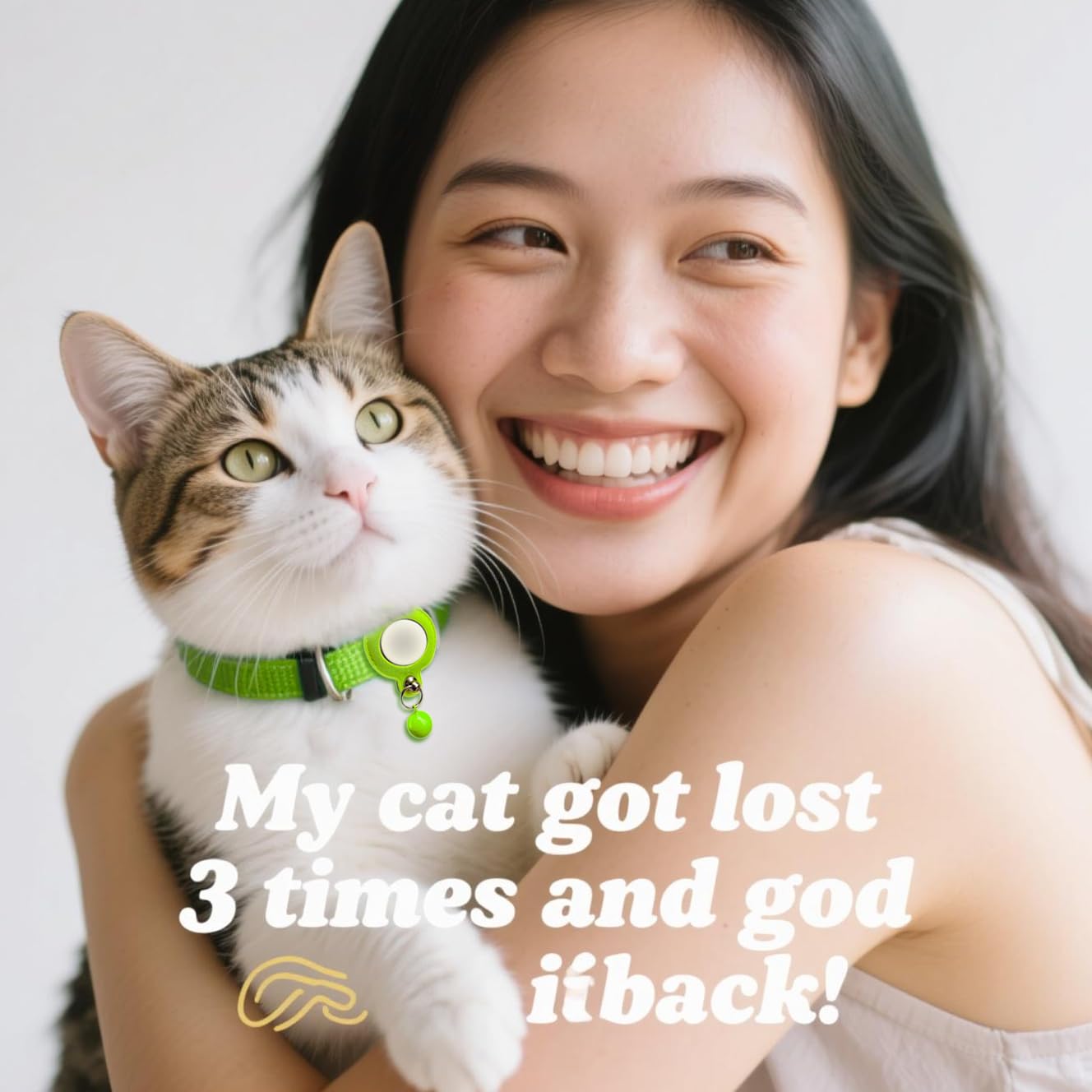 Pet Locator Collar with Find My App Support, 365-Day Battery Life, Green(L) thumbnail 4