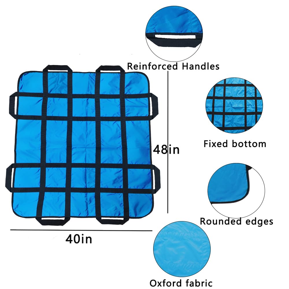 Positioning Bed Pad with Handles,48" × 40" Transfer Sheet for Repositioning,Turning and Lifting,Washable Positioning Bed Pads for Elderly,Patient,Handicap,Caregiver (1) thumbnail 2
