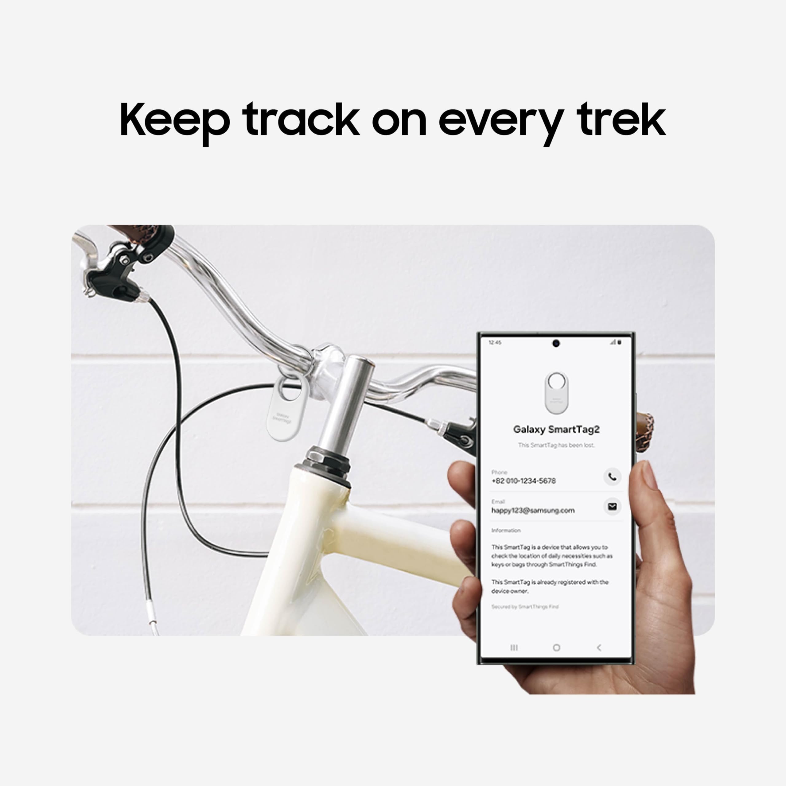 Samsung Galaxy SmartTag2, Bluetooth Tracker, Smart Tag GPS Locator Tracking Device, Item Finder for Keys, Wallet, Luggage, Pets, Use w/ Phones and Tablets Android 11 or Later, 2023, 1 Pack, Black thumbnail 5