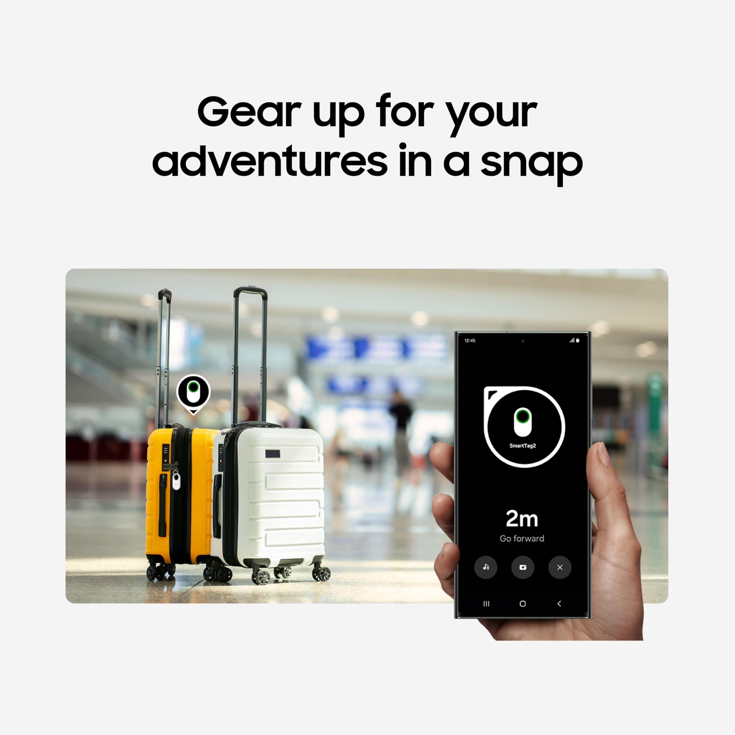 Samsung Galaxy SmartTag2, Bluetooth Tracker, Smart Tag Tracking Device, Item Finder for Keys, Wallet, Luggage, Pets, Use w/ Phones and Tablets Android 11 or Later, 2023, 1 Pack, White thumbnail 4