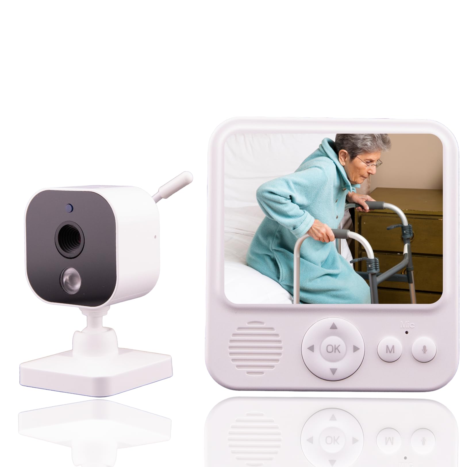 Smart Caregiver Video Monitor for Elderly Care and Caregivers, Portable, Rechargeable, Infrared Night Vision, Secure Connection, No WiFi image 1