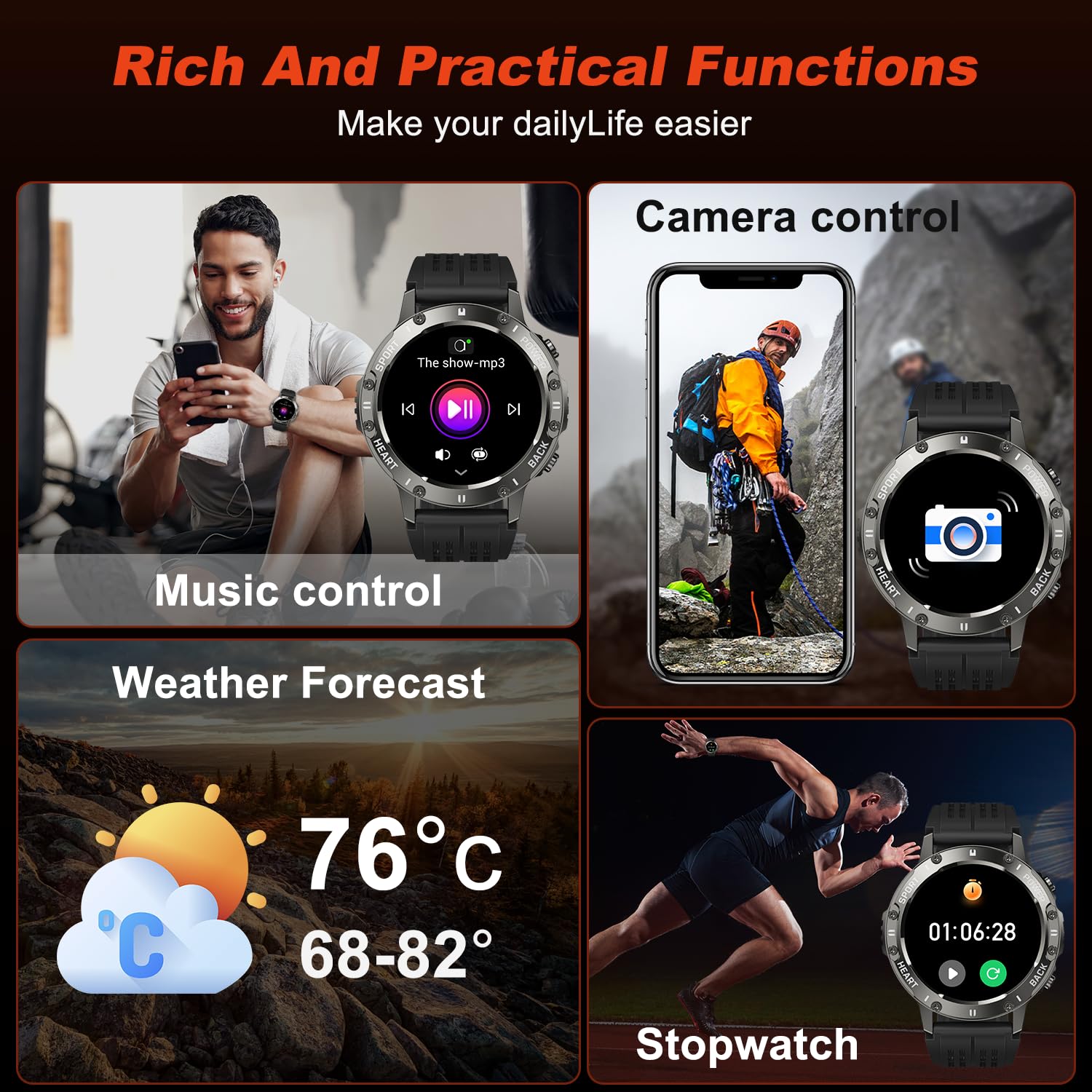 Smart Watch for Men Fitness Tracker thumbnail 5
