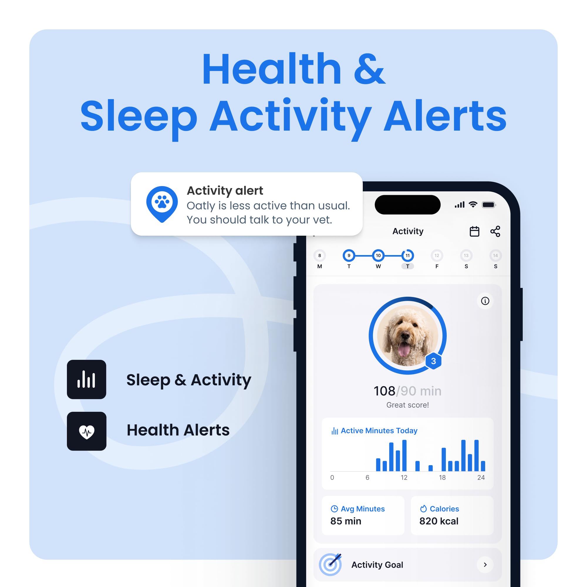 Tractive XL Smart Dog GPS Tracker | Live Pet Tracker with Virtual Fence | Vital Signs Monitoring of Heart &amp; Respiratory Rate | Up to 1-Month Battery Life | Dog Collar Attachment (Adventure Edition) thumbnail 5