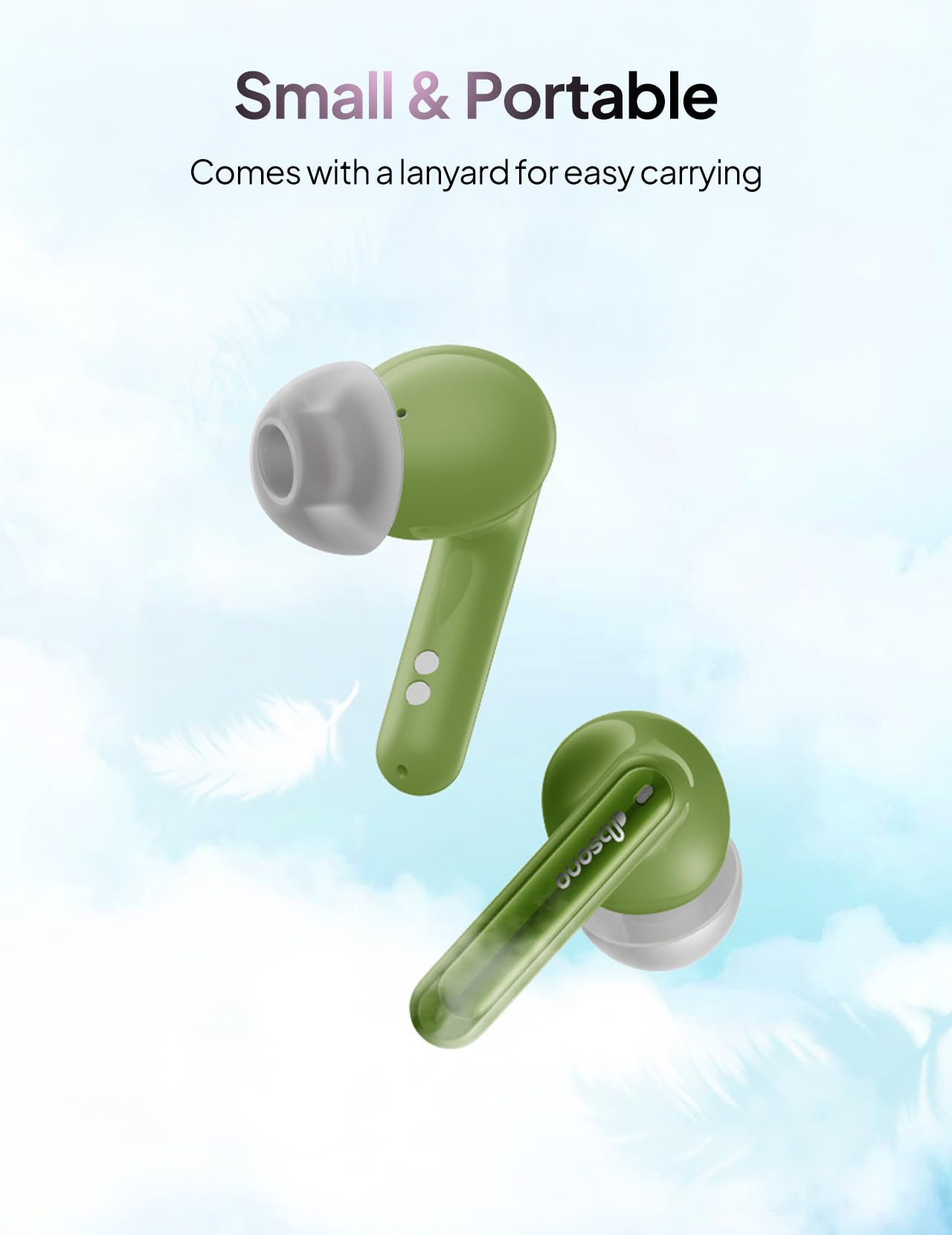 Wireless Bluetooth Earbuds: 5.4 TWS, 13mm Drivers Hi-Fi Deep Bass, 30H Playtime, Touchscreen Control, Mic for Calls, IPX5 Water-Resistant, White Elephant Stocking Stuffers for Men/Women/Adults, Black thumbnail 5