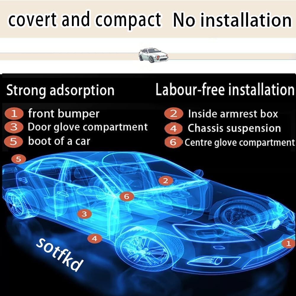 2 Pack GPS Tracker for Vehicles,Car Tracker Device Hidden,GPS Tracker for Dogs,Tracker Device for Vehicles | Android and iOS Universal | View Historical Tracks | Waterproof thumbnail 2