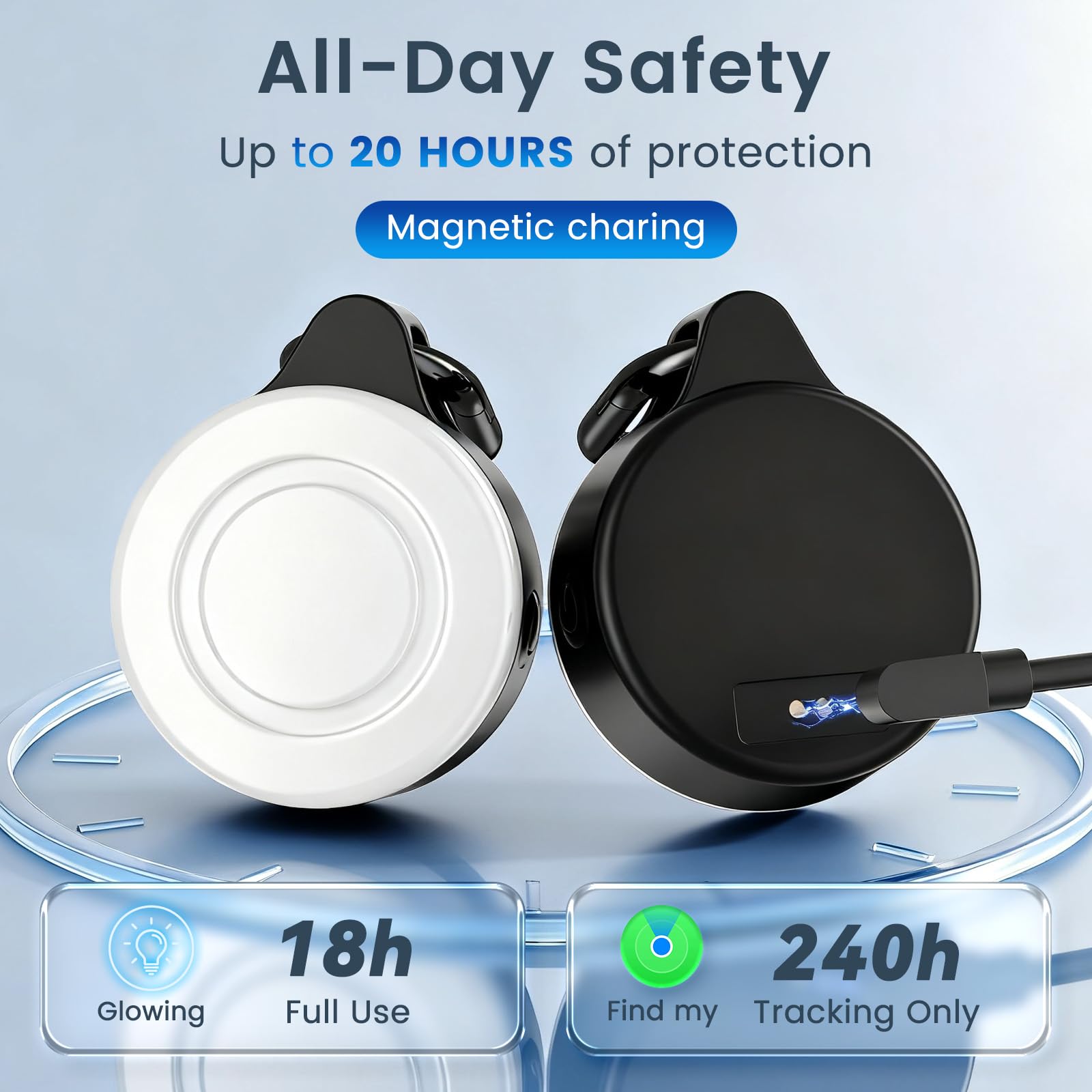 Dog Light with GPS Tracker, Anti-Lost Waterproof Dog Collar Light for Night Walking, Camping, 6 Modes IP68 Rechargeable LED Pet Tracking Lights, Work with Apple Find My, No Monthly Fee(iOS only) thumbnail 5