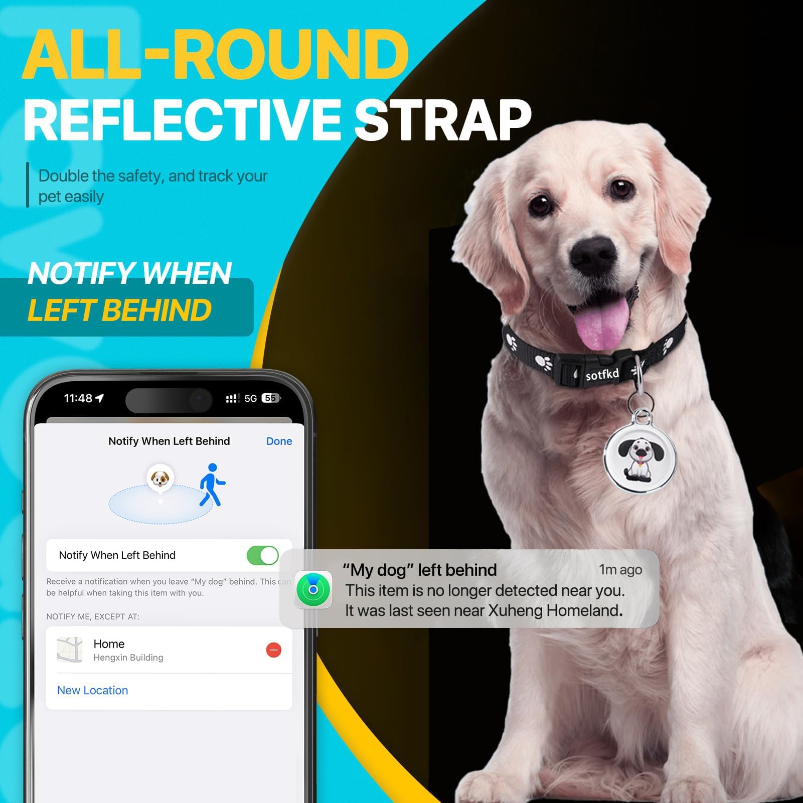 Dog Tracker GPS-GPS Dog Collar-GPS Tracker for Dogs-Pet Tracker for Dogs | Android and iOS Universal | No Monthly Fee | Waterproof | Works with Any Collar thumbnail 3