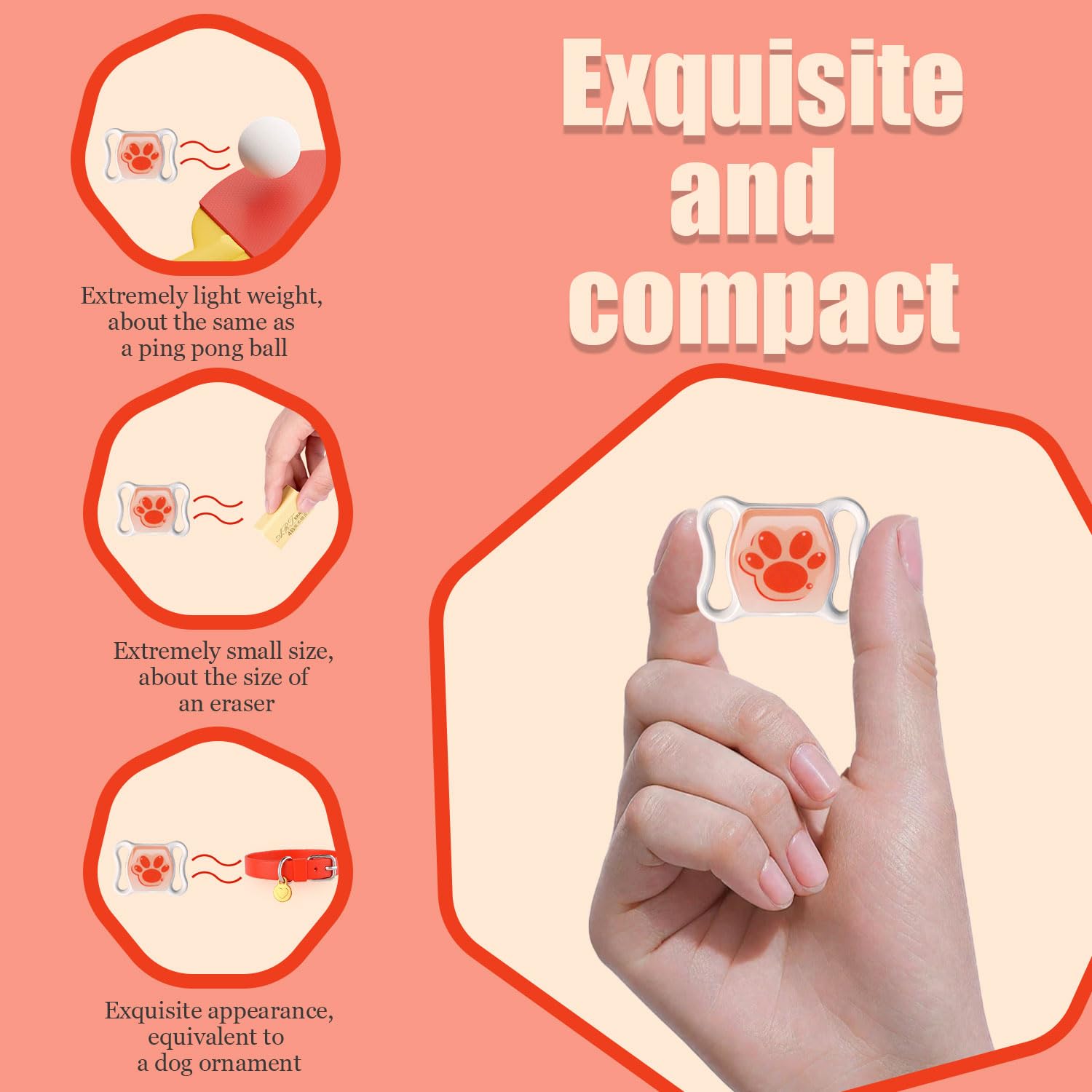 GPS Tracker for Dogs &amp; Cats - No Monthly Fee, Waterproof Real-Time Tracking Collar for Pets,Kids,Luggage &amp; Assets | 365-Day Battery Life | iOS &amp; Android Compatible | Anti-Lost Device thumbnail 2