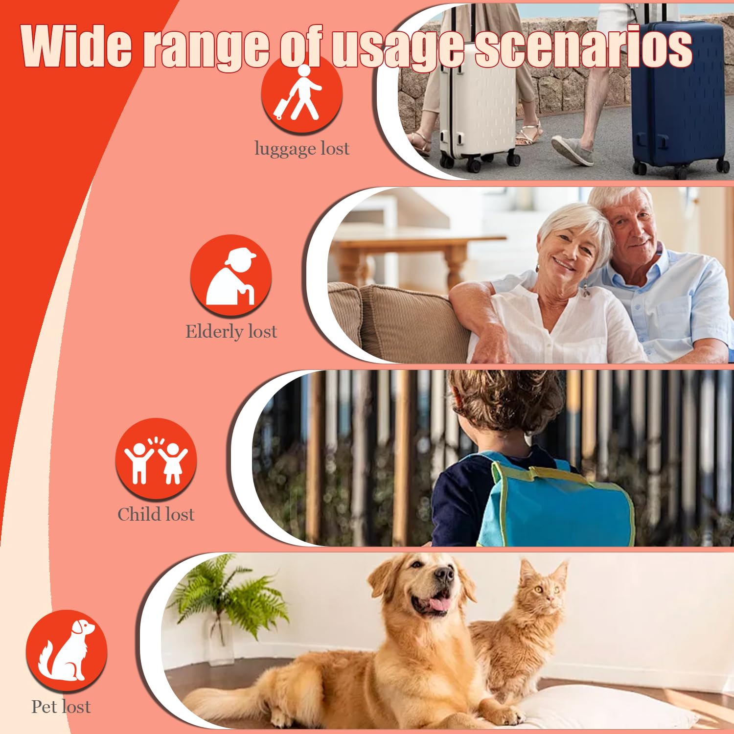 GPS Tracker for Dogs &amp; Cats - No Monthly Fee, Waterproof Real-Time Tracking Collar for Pets,Kids,Luggage &amp; Assets | 365-Day Battery Life | iOS &amp; Android Compatible | Anti-Lost Device thumbnail 5