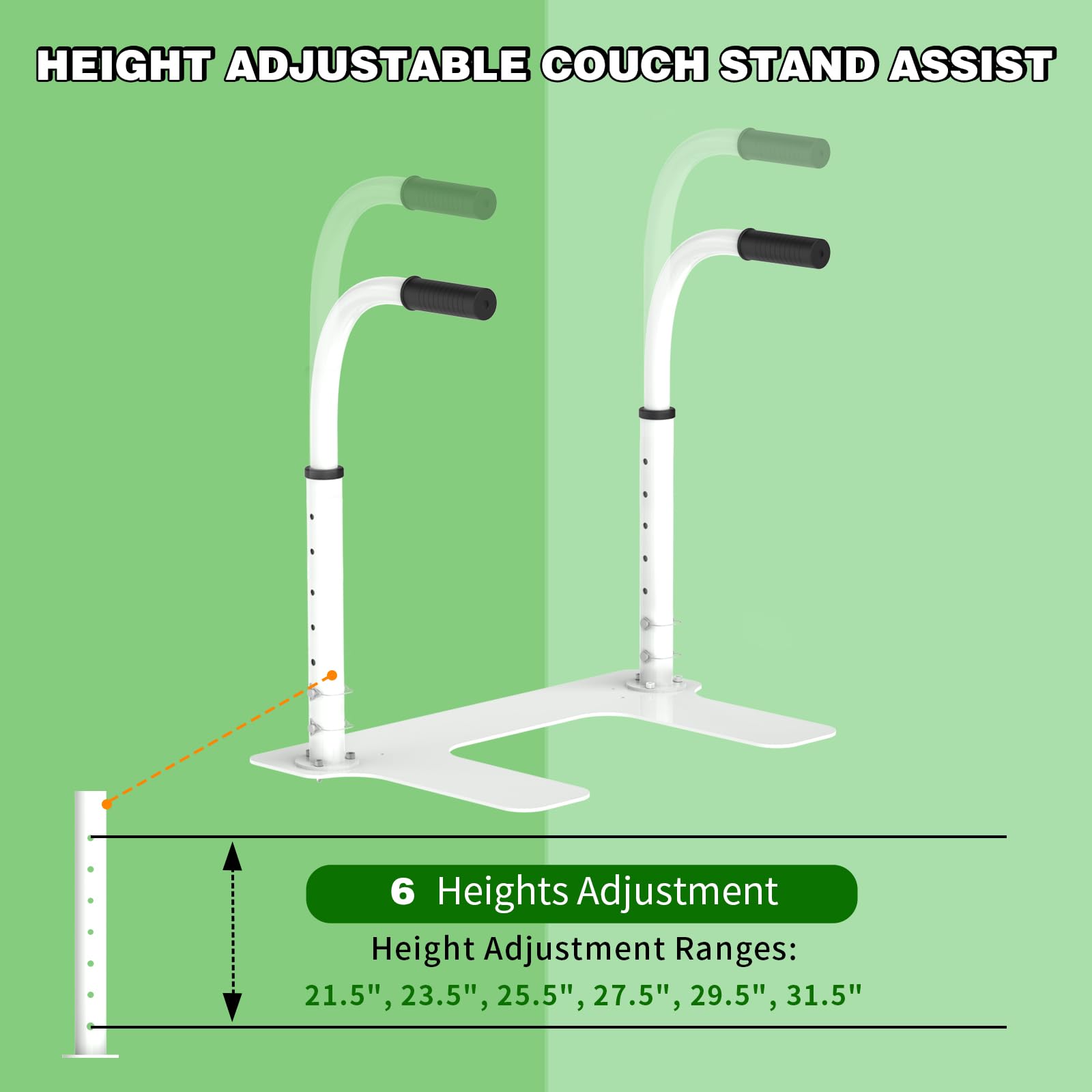 Heavy Duty Couch Stand Assist, Height &amp; Width Adjustable Standing aid &amp; Support Device, Chair/Sofa Stand Assist for Elderly Mobility &amp; Daily Living Sit to Stand(400LBs Loading, Black) thumbnail 3