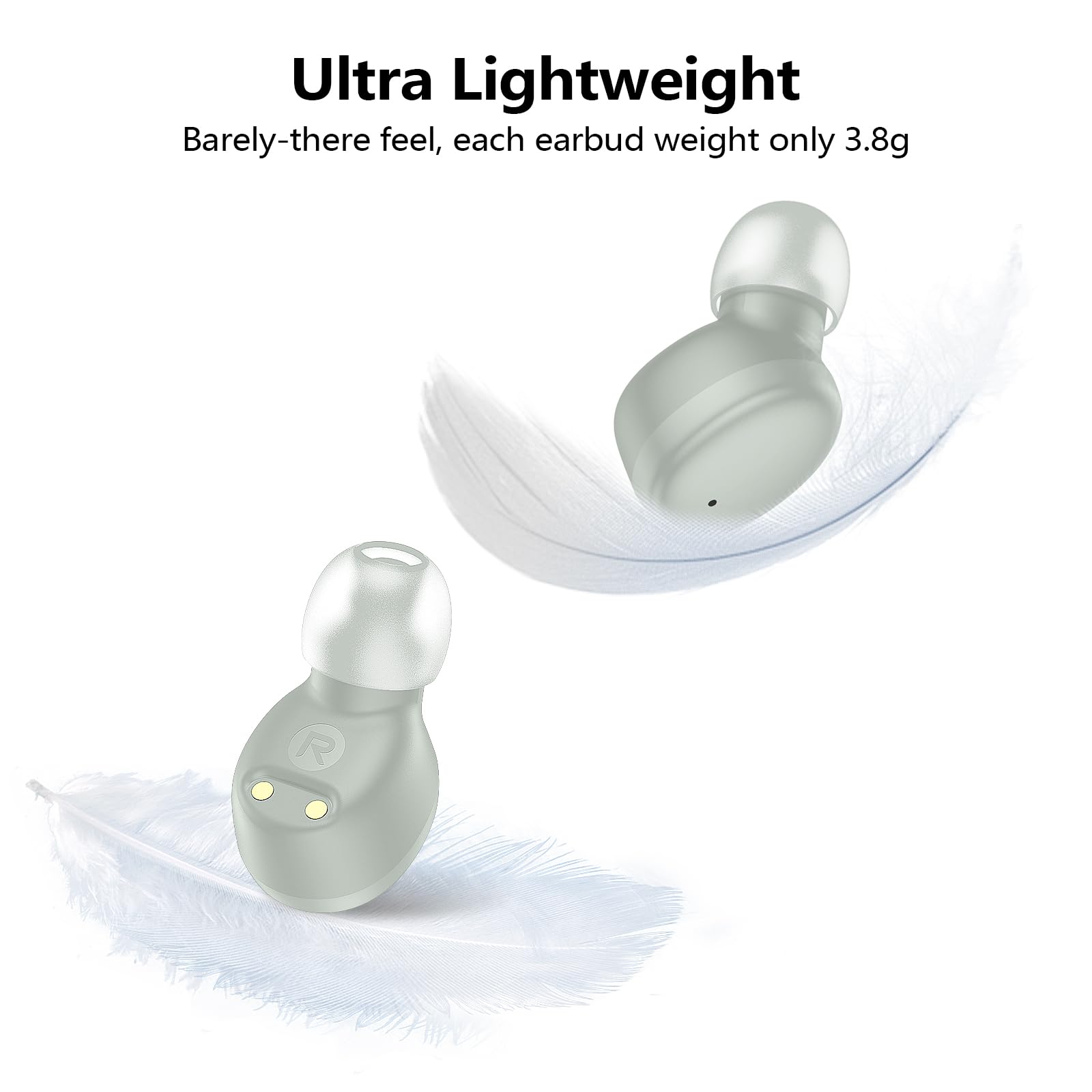 kurdene Wireless Earbuds Bluetooth 5.3 in Ear Buds Light Weight Headphones,Deep Bass Sound,Built in Mics Headset,Clear Calls Earphones for Sports Workout thumbnail 5