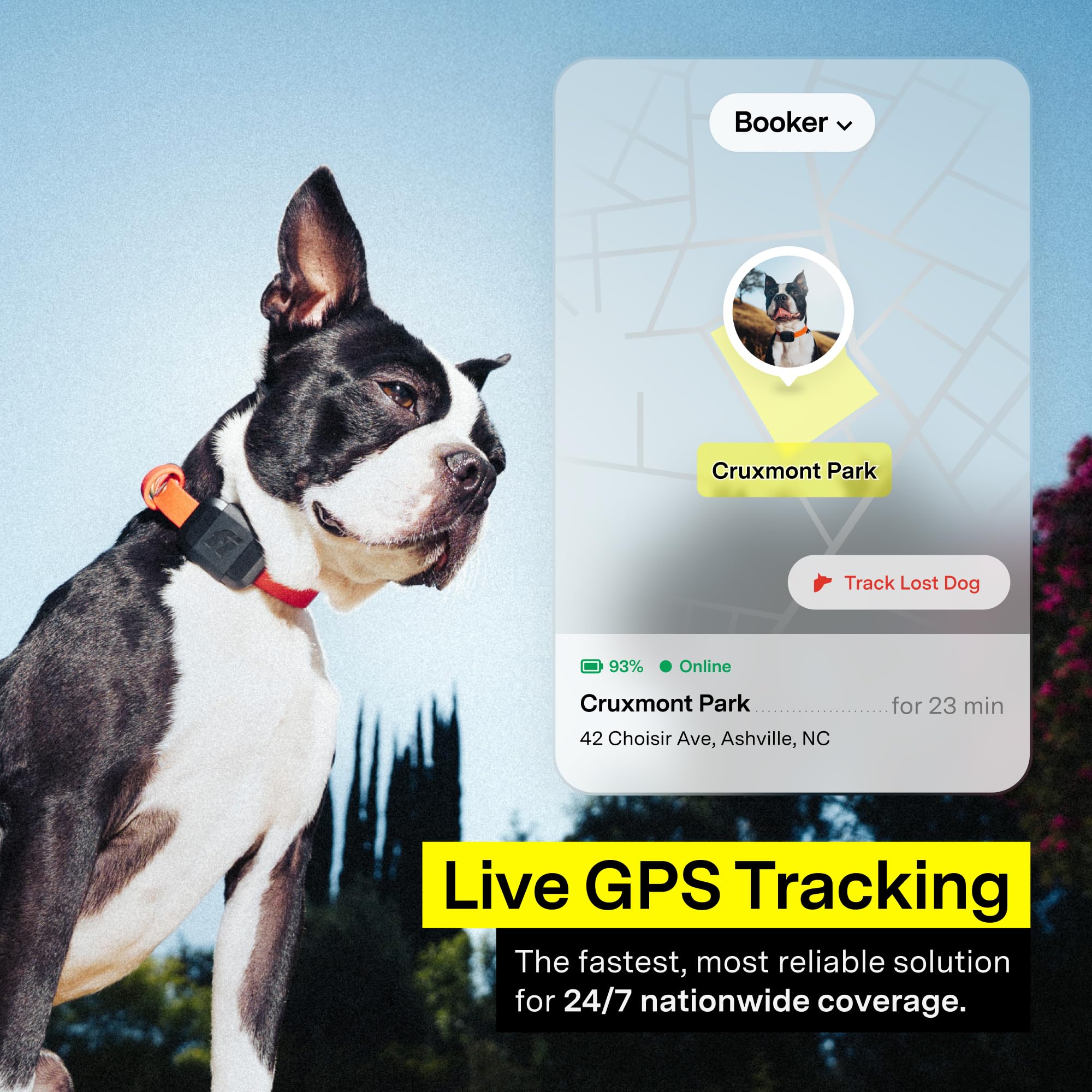 New Fi Mini GPS Tracker for Dogs, Cats, Small Pets – Universal Collar, Lightweight, Virtual Fences, Escape Alerts, Step &amp; Health Tracking, Waterproof – 6-Month Membership Included thumbnail 3
