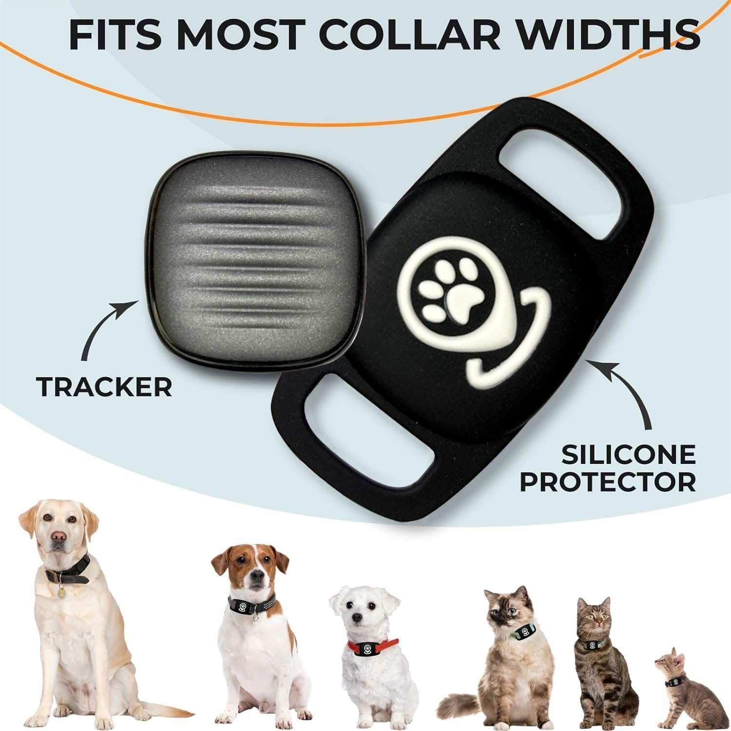 Pet Tracker for Dog, Dog Tracker Smart Pet Location Tracker with Holder, Personalized Smart Item Finder, MFi Certificated Tracking Device, No Monthly Fee, Works with Find My, iOS Only, Black thumbnail 4