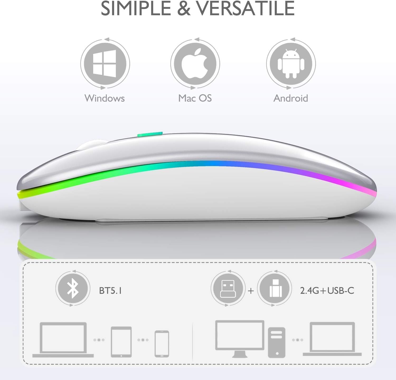 Qullqian Wireless Bluetooth Mouse thumbnail 3