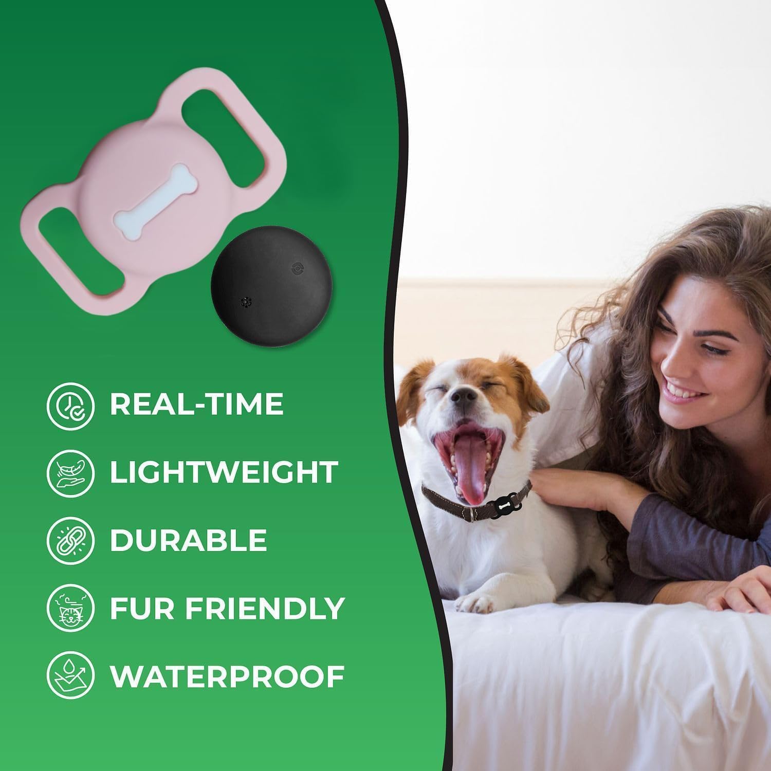 Romansei Smart Pet Tracker, Dog Tracker with Collar Holder, Smart Tag for Seamless Location Tracking, Work with Find My, Not GPS Tracker (Pink) thumbnail 5