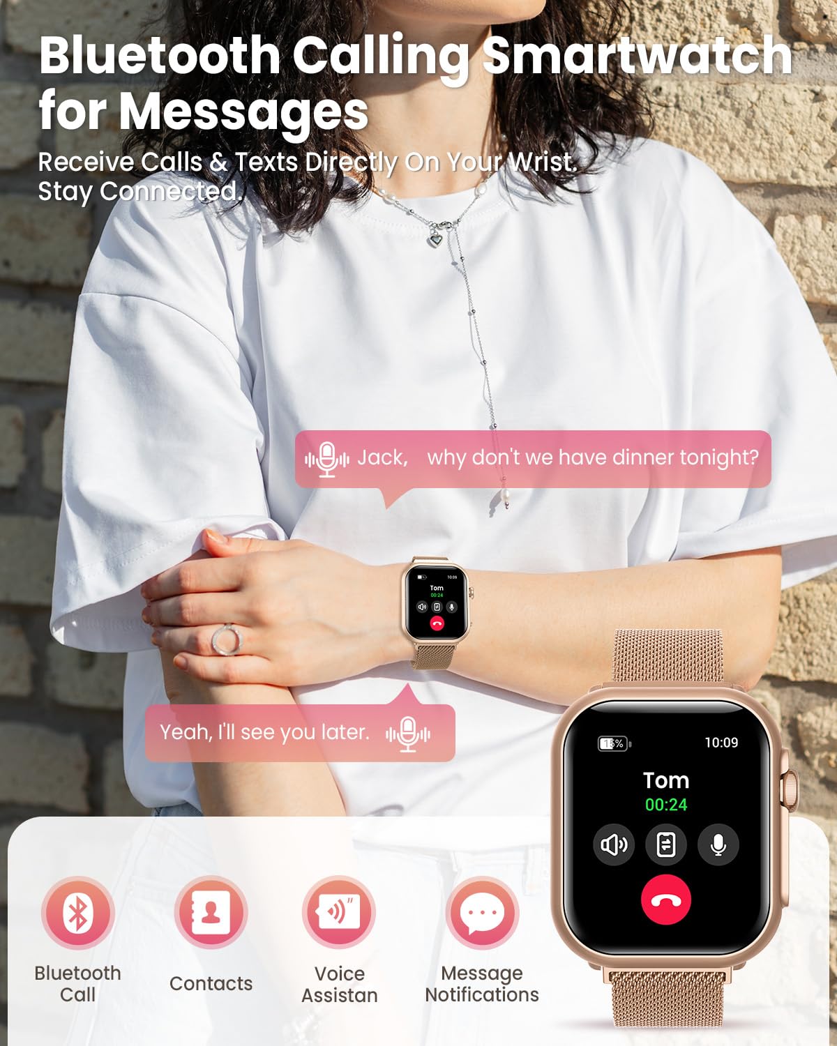 Smart Watch 1.85" for Women Men Fitness thumbnail 3