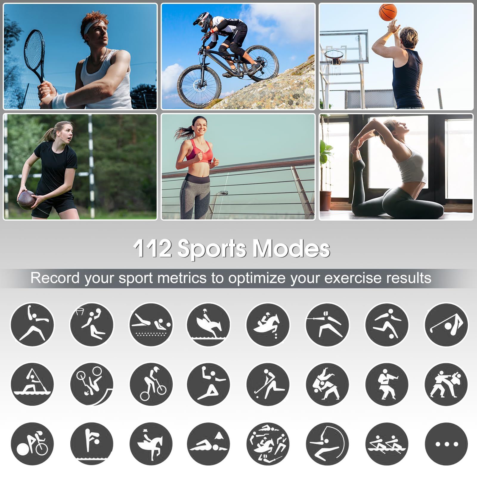 Smart Watch for Men Women Bluetooth Call, 2025 New 1.85" HD Smartwatch, Fitness Watch with 120+ Sport Modes, IP68 Waterproof, Heart Rate/Sleep Monitor, Pedometer, Activity Tracker for Android iOS thumbnail 3