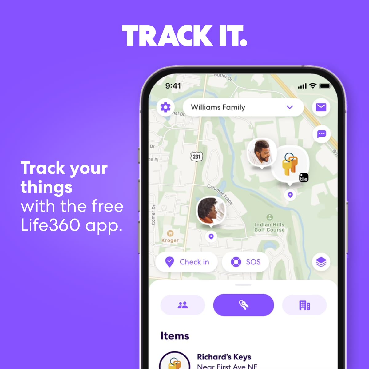 Tile by Life360 Mate - Bluetooth Tracker, Keys Finder and Item Locator for Keys, Bags and More. Phone Finder. Both iOS and Android Compatible. 1-Pack (Black) thumbnail 5