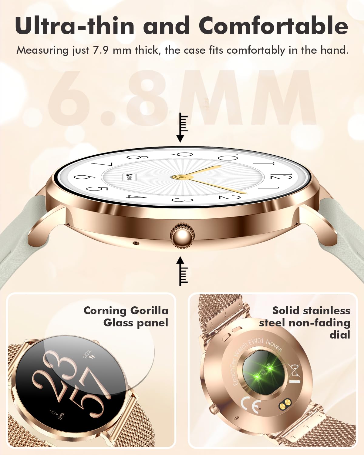 Ultra-thin Stainless Steel Smartwatch thumbnail 2