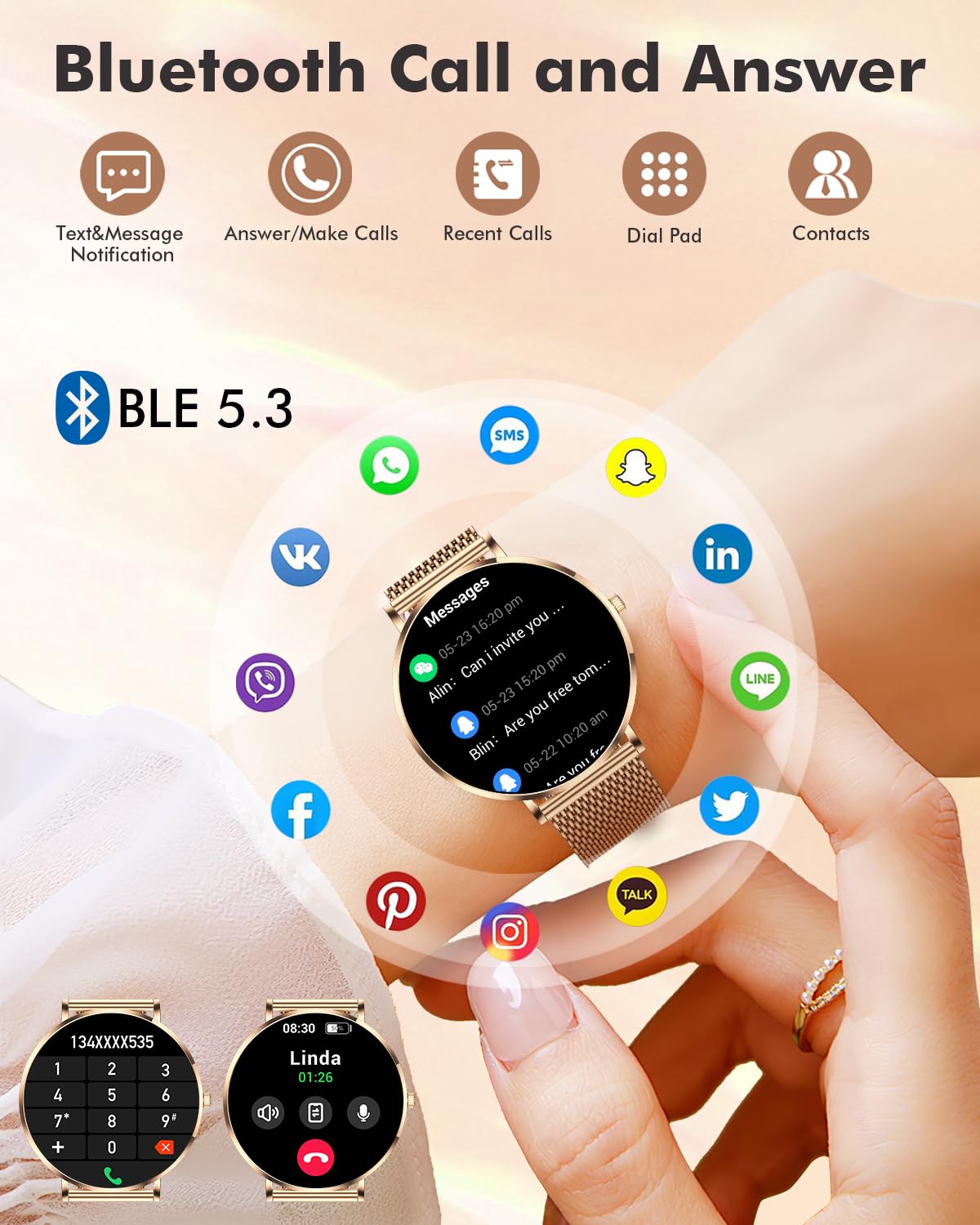 Ultra-thin Stainless Steel Smartwatch thumbnail 3