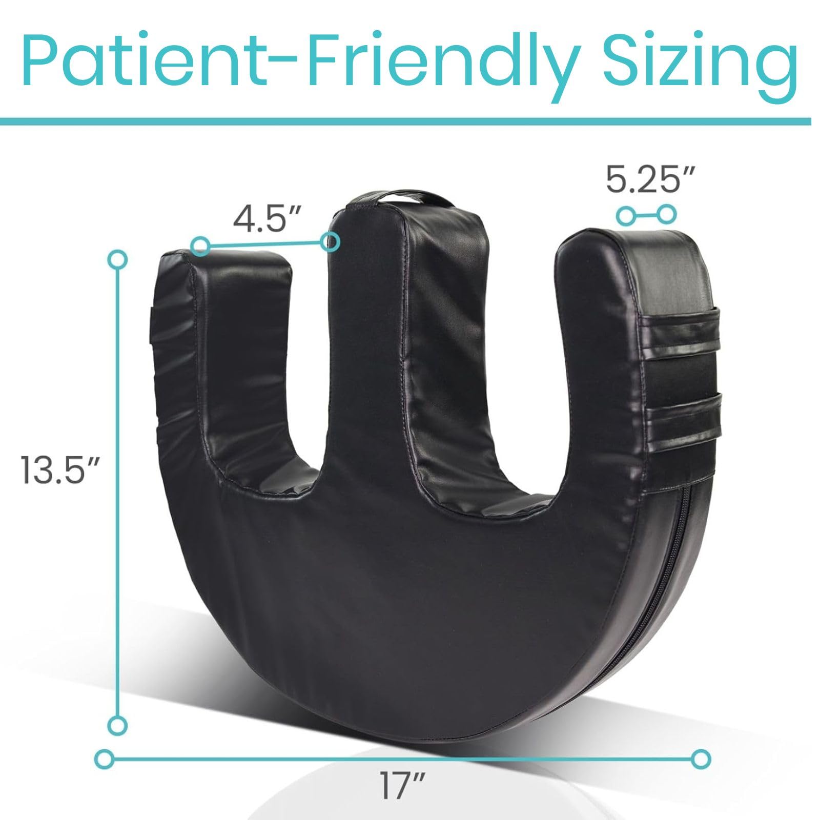 Vive Patient Turning Device - Bedridden Patient Turnover Pillow for Adults &amp; Elderly - Anti Pressure &amp; Bedsore Positioning Pillow - U Shaped Easy Roller Bedroll Assist - Adult Diaper Changing Aid thumbnail 5